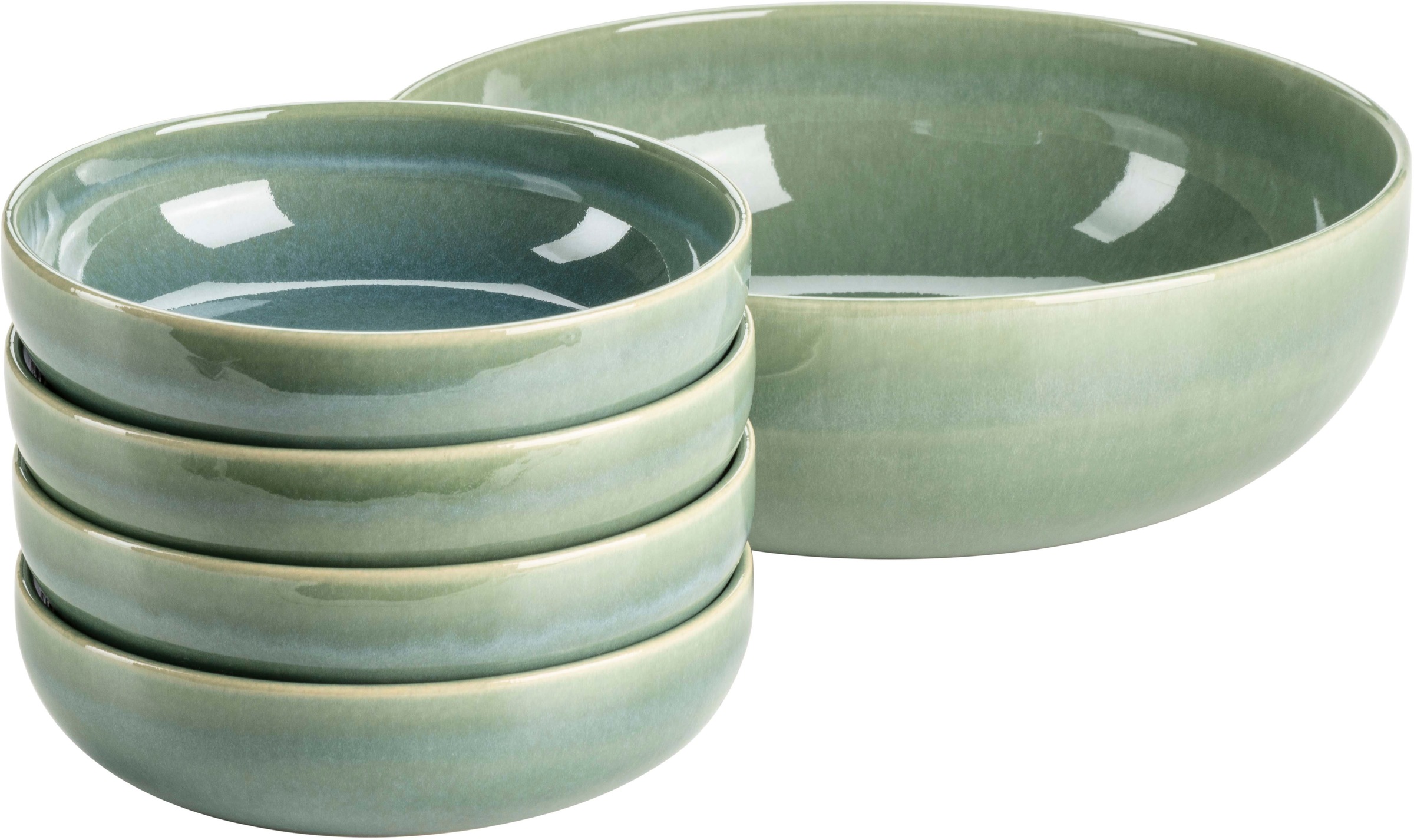 MÄSER Salatschüssel "Elina Uno, Salatschüssel-Set, aus Steinzeug" 5 Stk. au günstig online kaufen