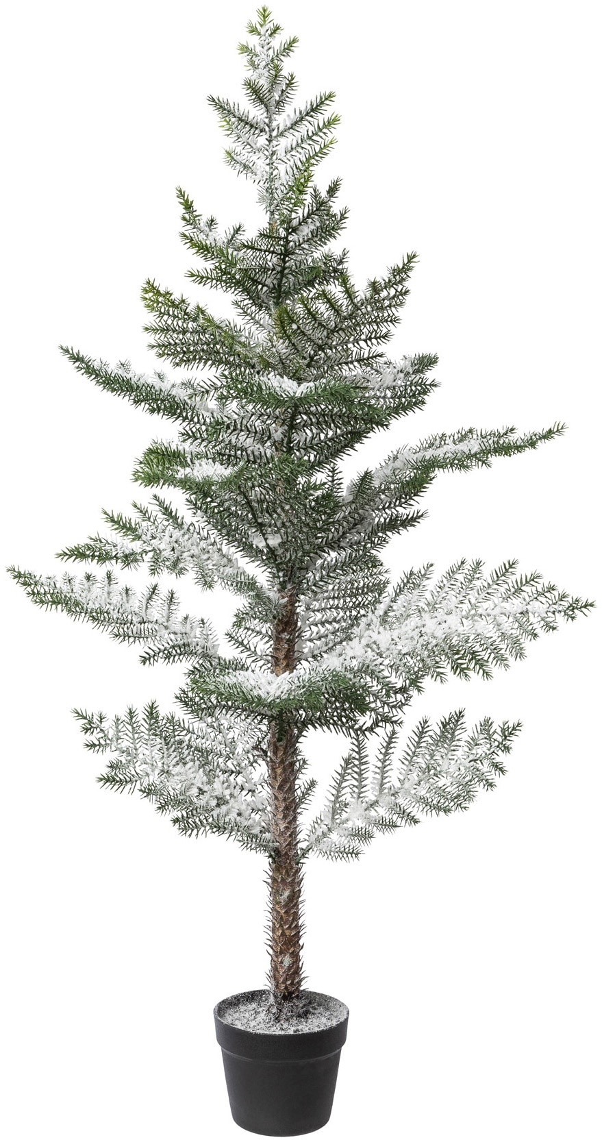 Creativ deco Künstlicher Weihnachtsbaum "Weihnachtsdeko, künstlicher Christbaum, Tannenbaum", Im Topf; Beschneite Optik