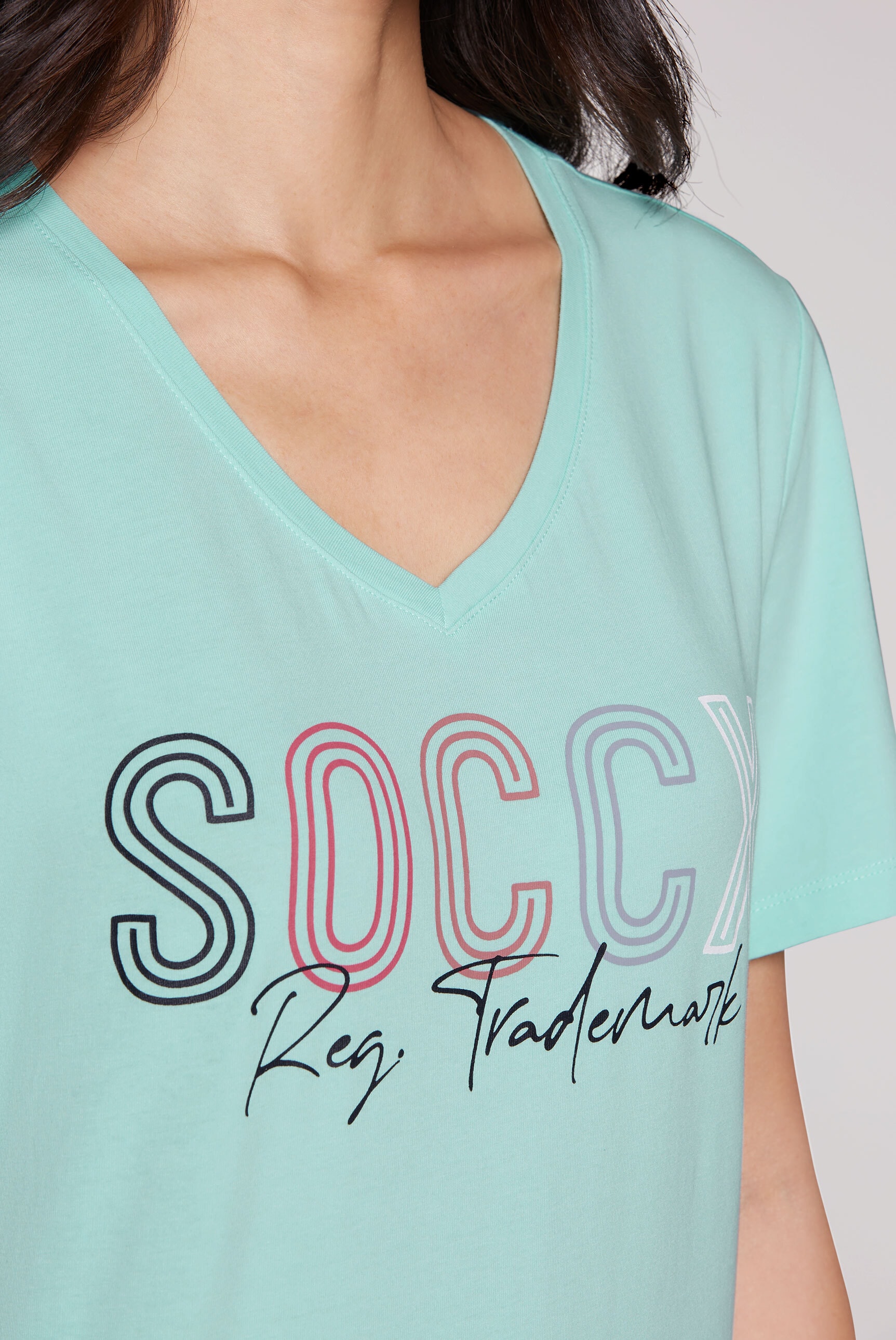 SOCCX V-Shirt, mit Baumwolle