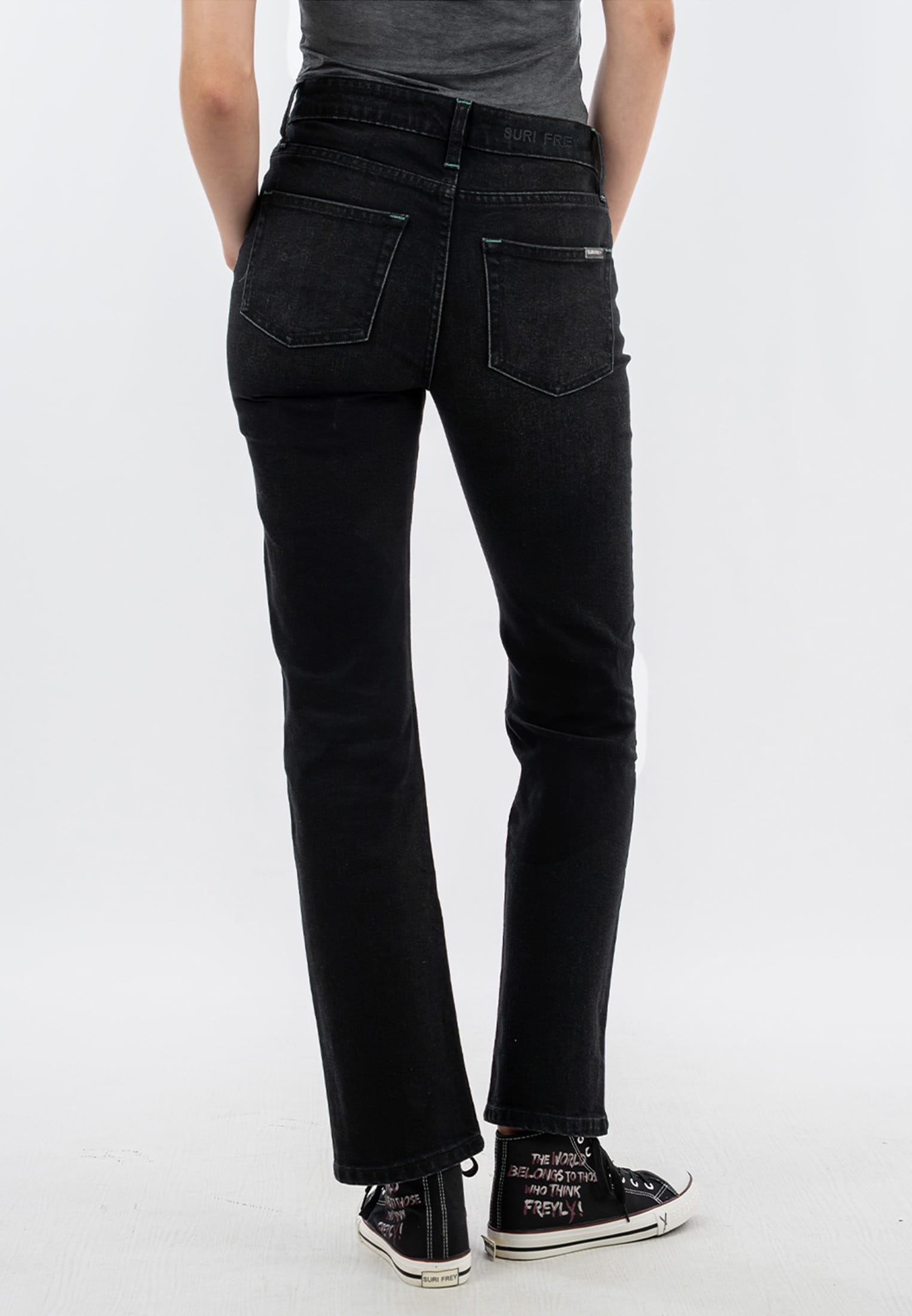 Suri Frey SFY Freyday Straight Leg Jeans Black M 3
