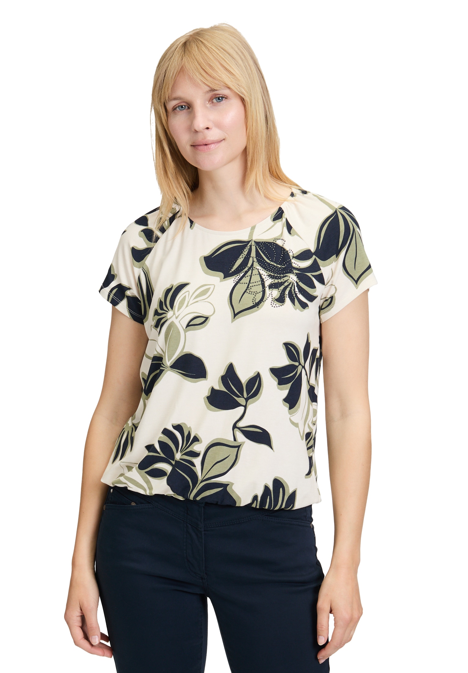 Betty Barclay Kurzarmshirt "Betty Barclay Printshirt mit Gummizug", (1 tlg. günstig online kaufen