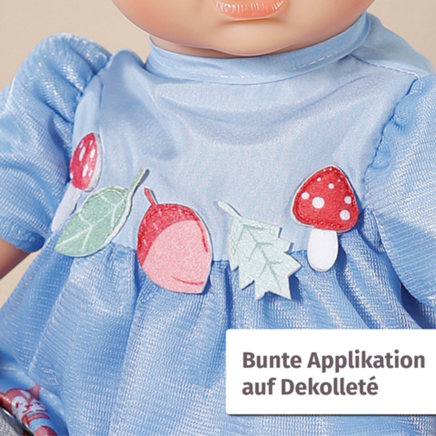 Baby Annabell Puppenkleidung »Kleid Blau Eichhörnchen, 43 Cm