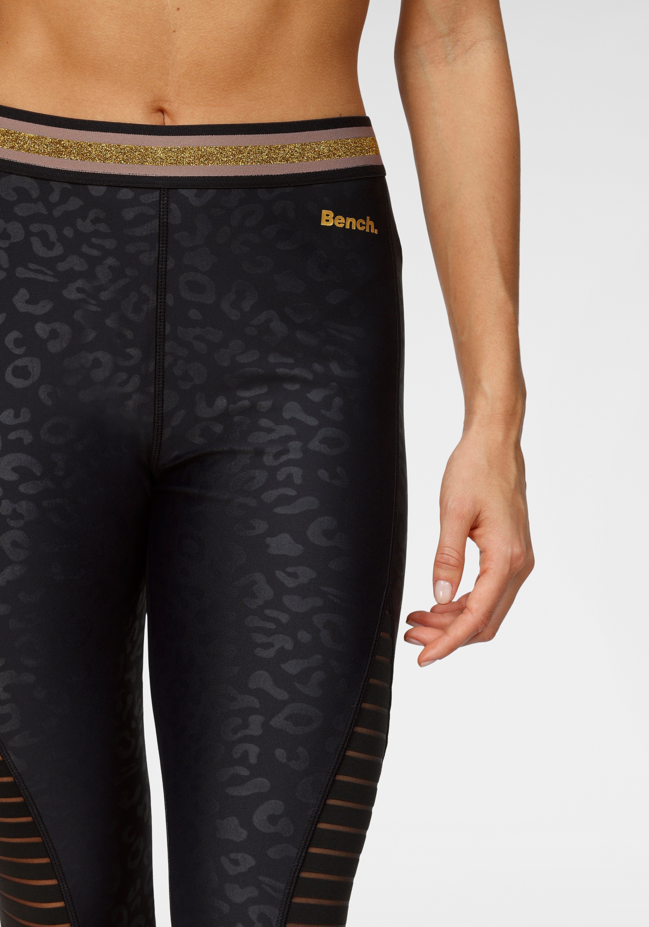 Bench. Caprileggings, mit Leomuster und Mesheinsatz online kaufen | BAUR