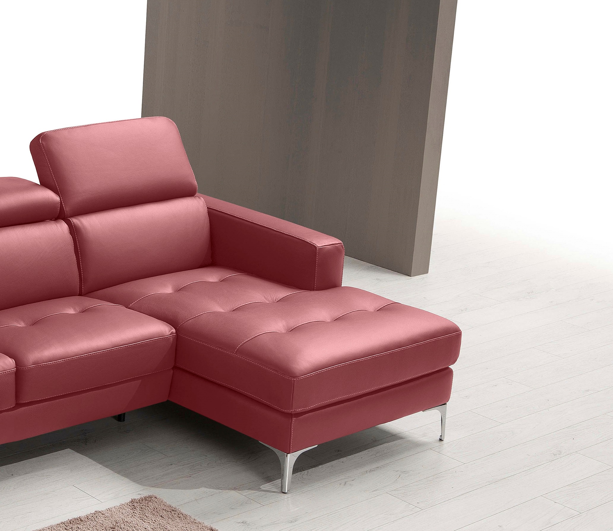 Egoitaliano Ecksofa »Matt, erstklassiger Sitzkomfort, aufwendige Detailverarbeitung, L-Form«, mit verstellbaren Kopfteilen zum Relaxen