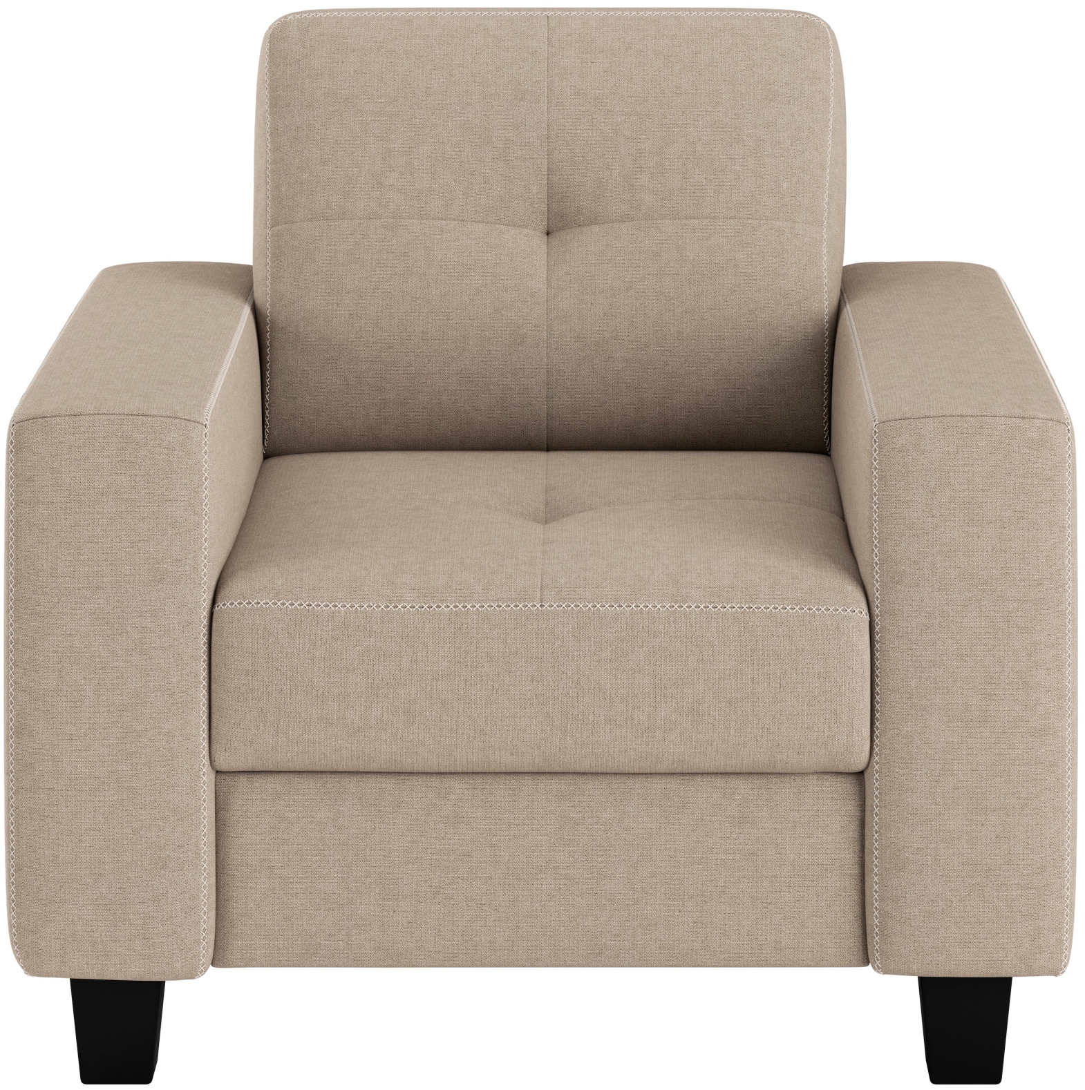 Home affaire Sessel "Varese" Kreuznaht in beige günstig online kaufen