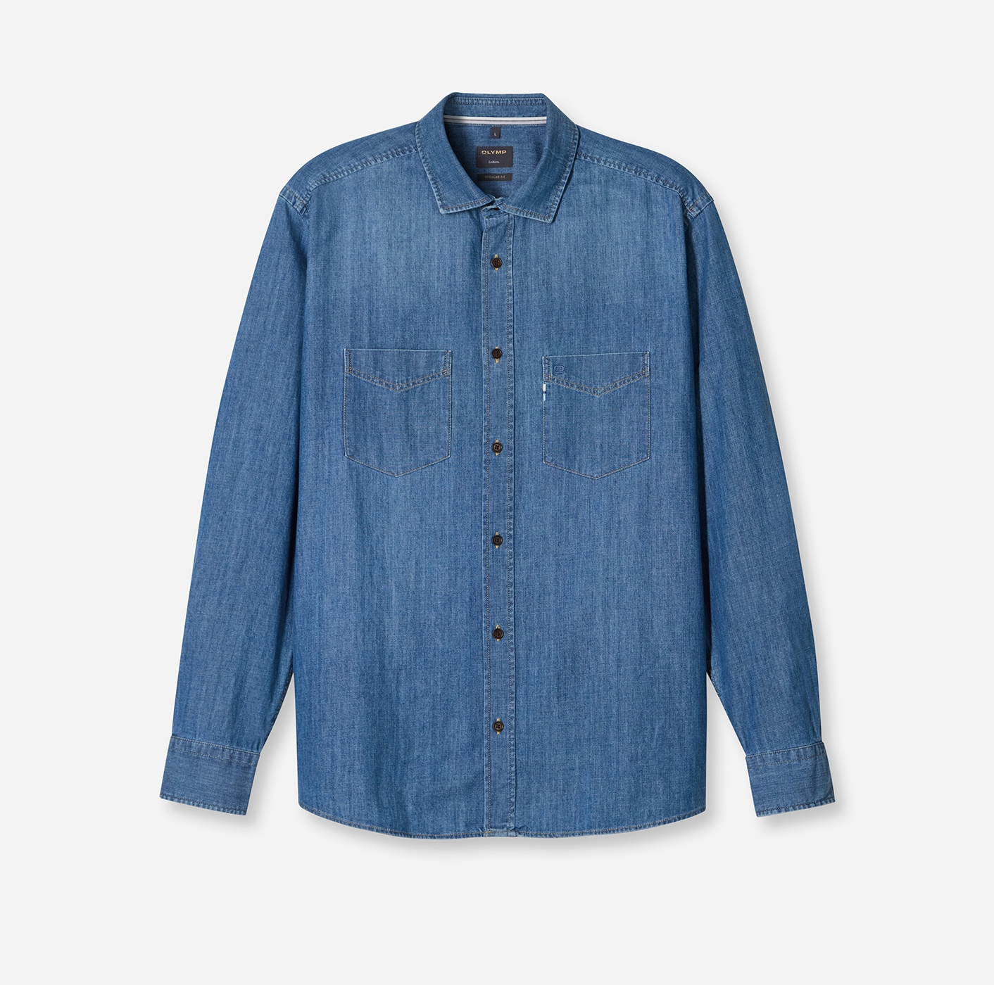 OLYMP Jeanshemd »Casual Kentkragen«, Modern Fit, Kentkragen