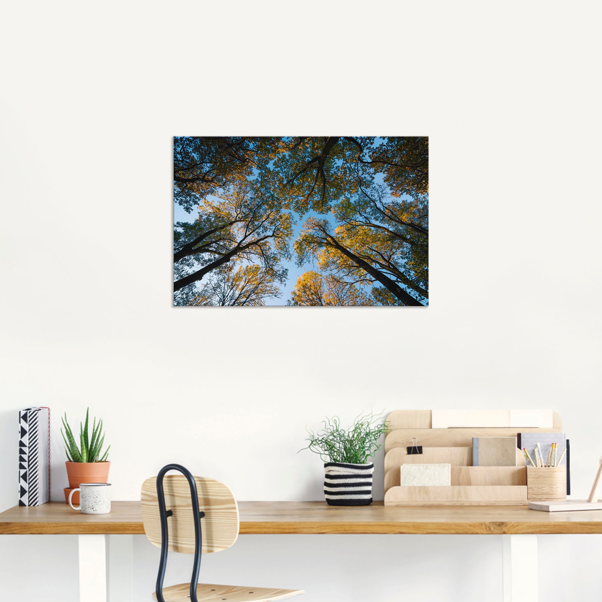 Artland Wandbild »Herbst im Wald«, Bäume, (1 St.), als Alubild, Outdoorbild, Leinwandbild in verschied. Größen