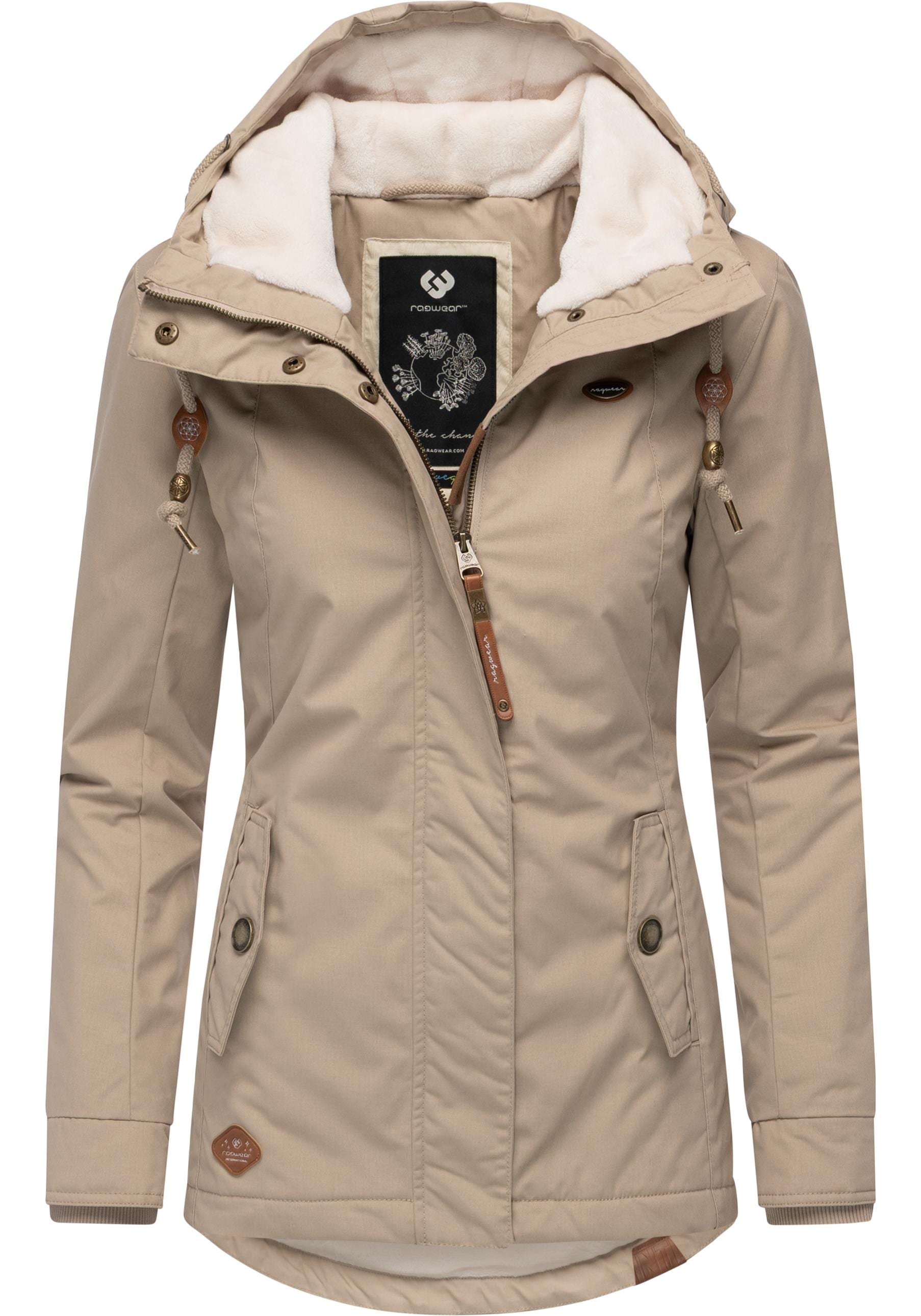 Ragwear Winterjacke »Monade«, mit Kapuze, Damen Winterparka mit Kapuze und m. Fleece gefüttert