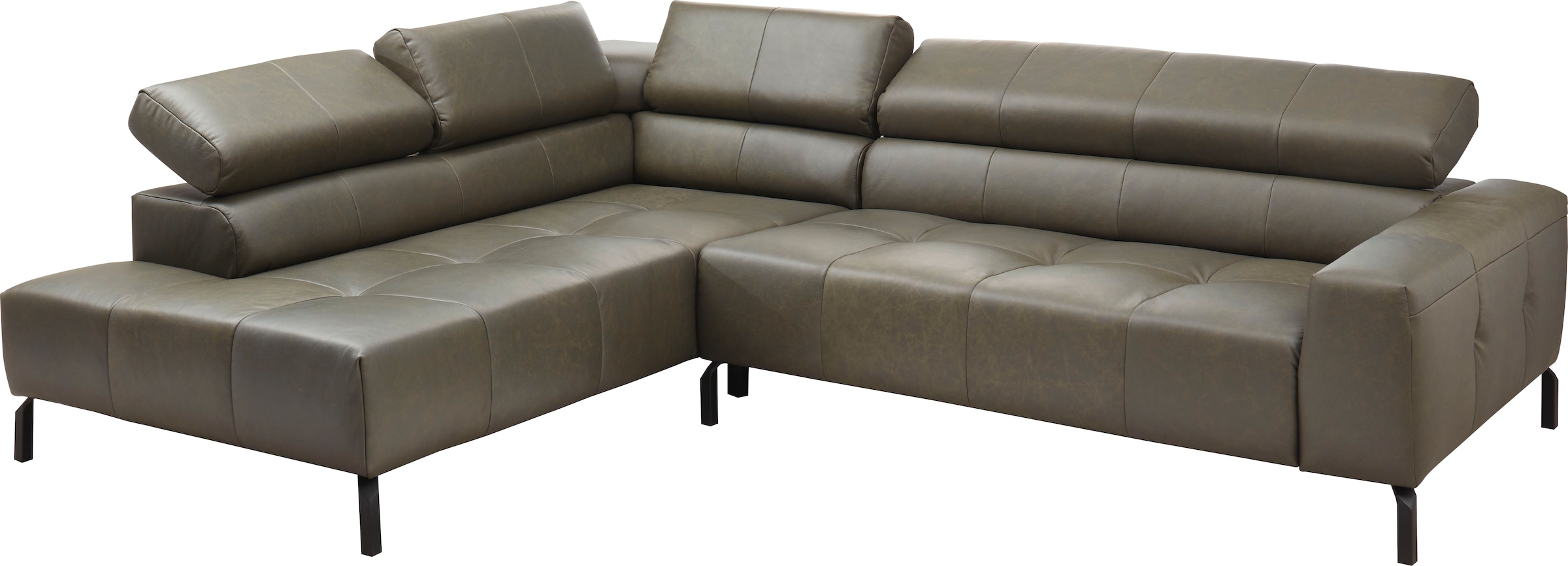 Places of Style Ecksofa »Cleveland, L-Form, incl. Kopfteilverstellung, Breite 276 cm«, wahlweise elektrischer Sitzvorzug