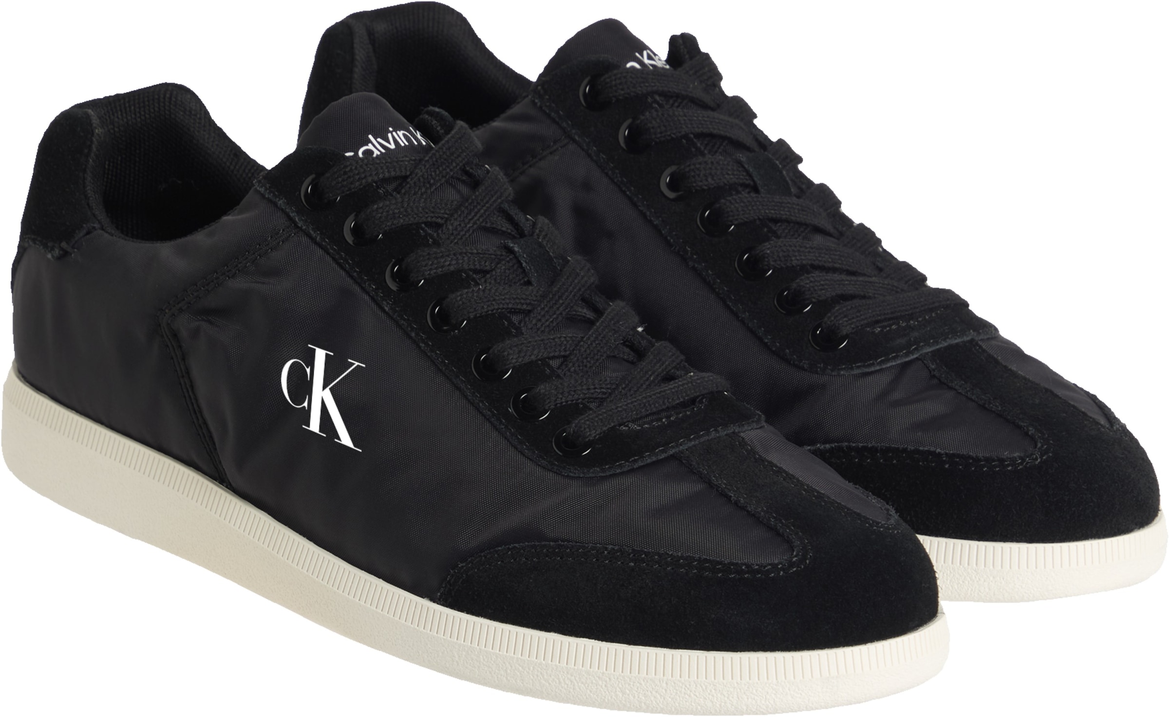 Calvin Klein 1100000002199 "LOW CUPSOLE LACEUP SU" Schnürschuh, Halbschuh, Freizeitschuh im Materialmix