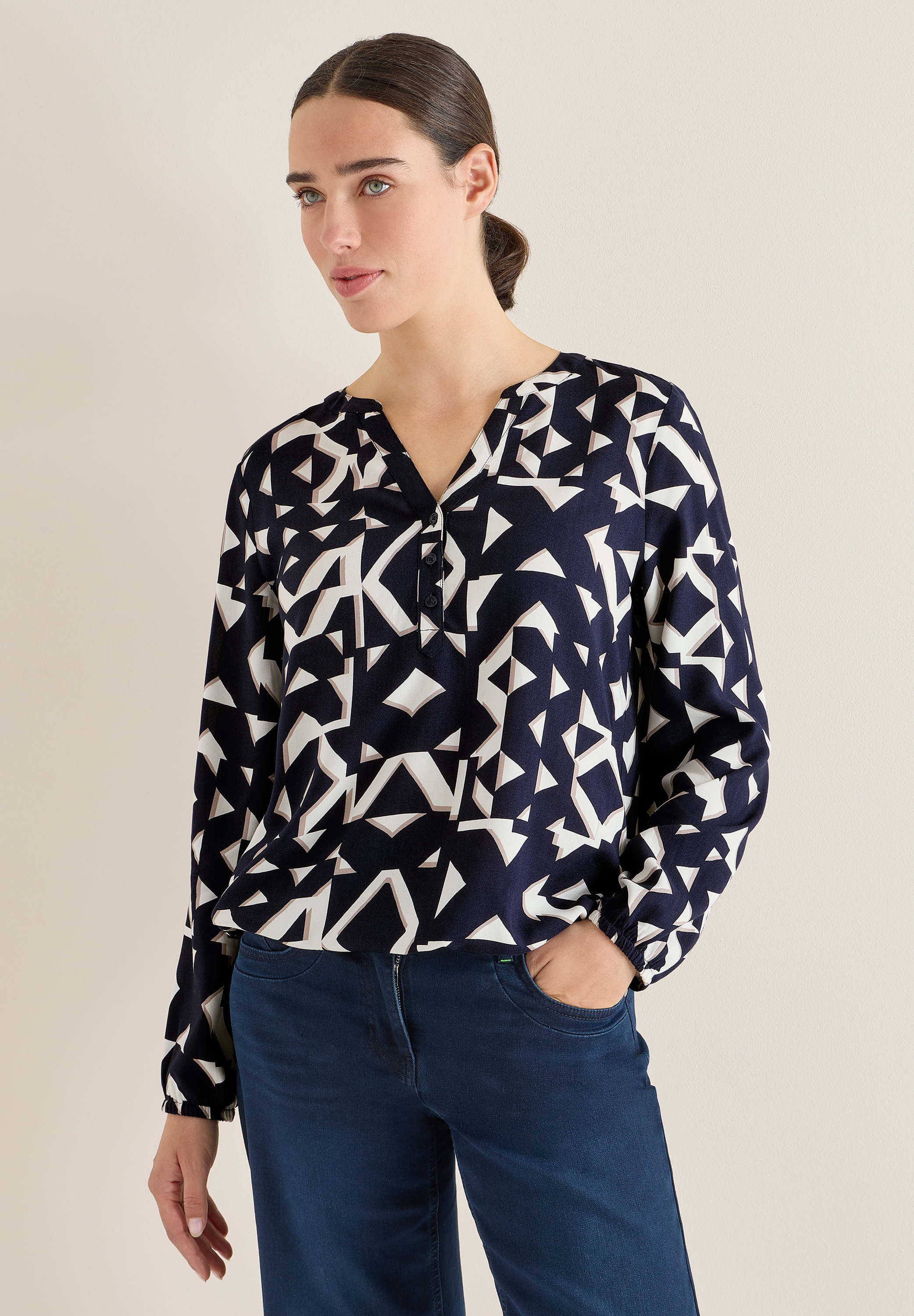 Cecil Langarmbluse mit Knopfleiste günstig online kaufen