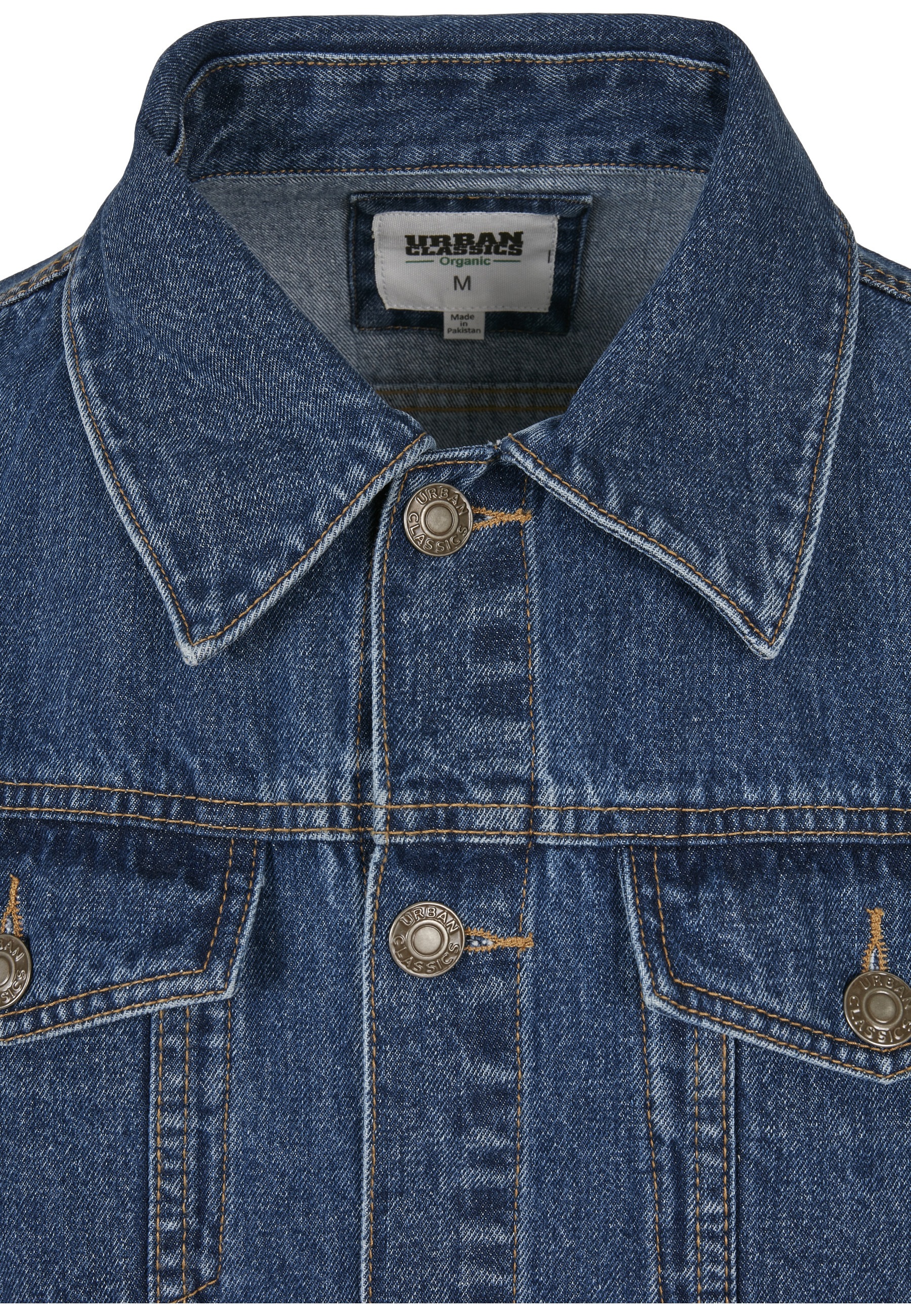 URBAN CLASSICS Jeansjacke »Urban Classics Herren Organic Basic Denim Jacket« 1 Stk. tlg. ohne Kapuze