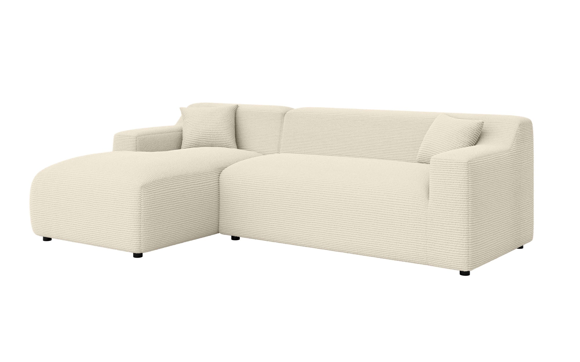 Home affaire Ecksofa »LILLIANA Designsofa, L-Form mit Recamiere rechts/links bestellbar«, L-Form mit Wellenunterfederung, Maße B/T/H: 256/160/76 cm