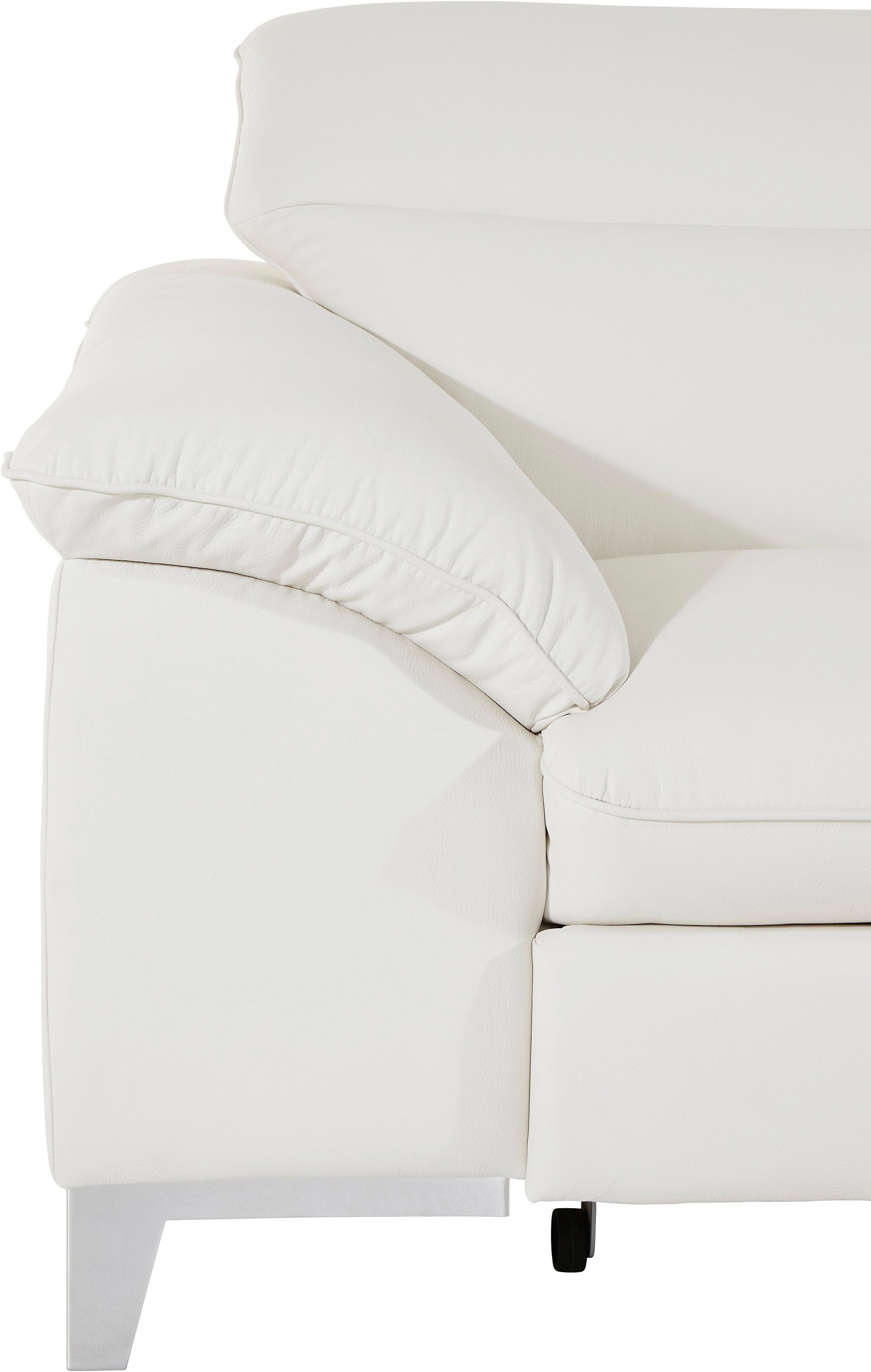 COTTA Polstergarnitur »Teresa L-Form«, (Set), Set bestehend aus: Ecksofa mit Kopfteilverstellung & Hocker