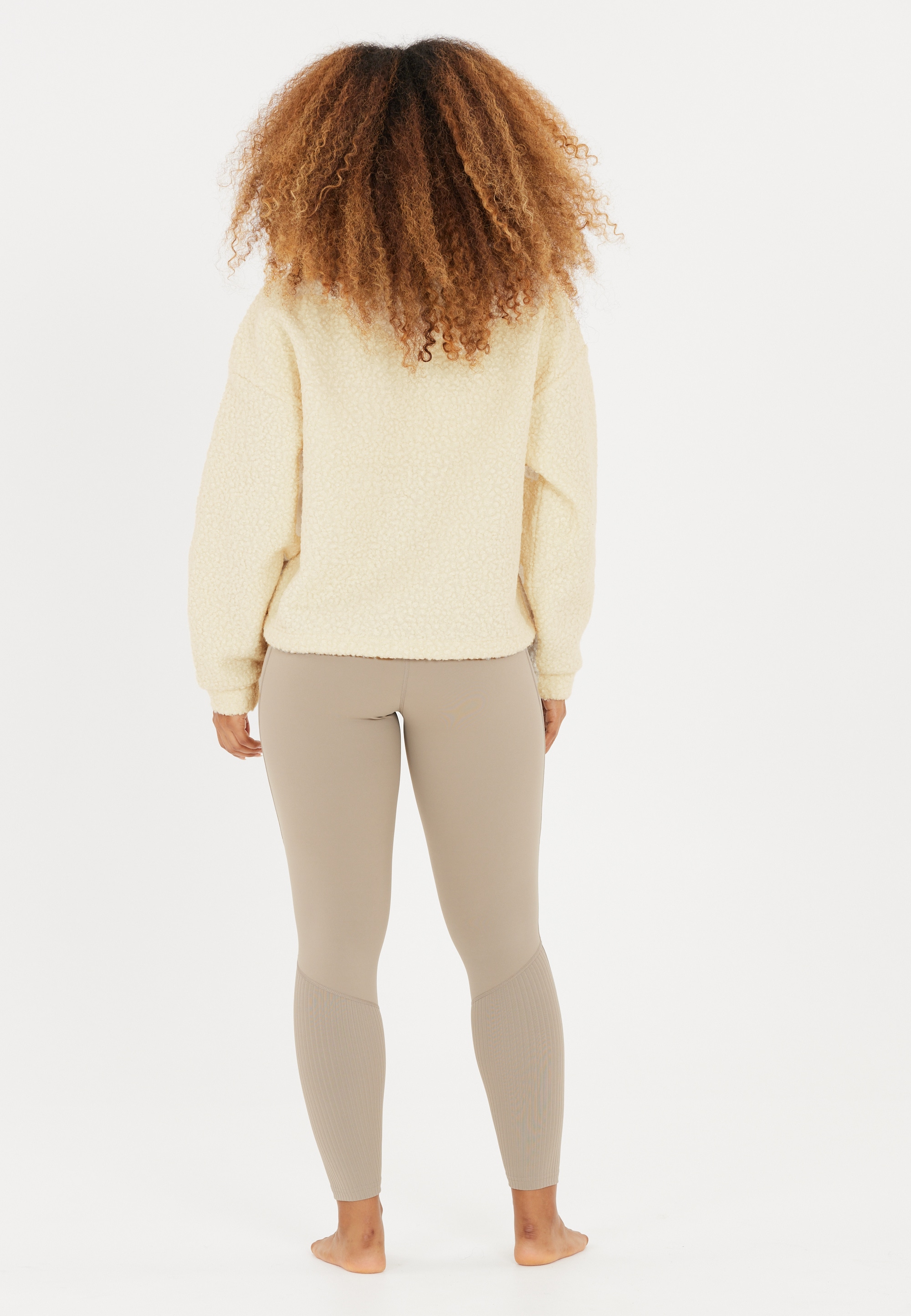 ATHLECIA Strickpullover »Florrie«, mit Teddy-Fleece und halbem Reißverschluss