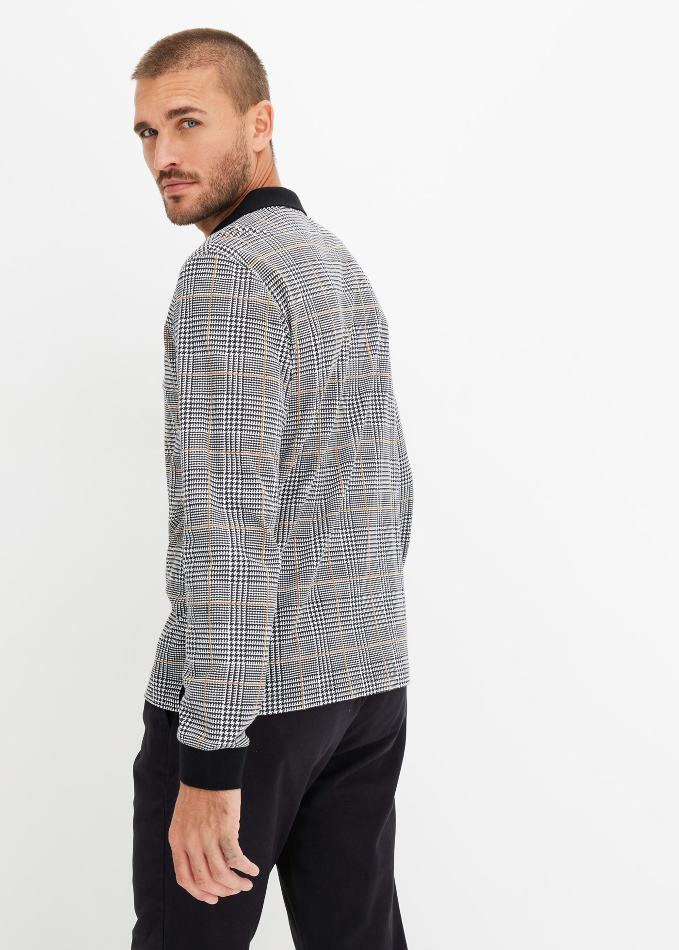 Thumbnail - bonprix Poloshirt "Piqué Polo-Langarmshirt aus Baumwolle" regular fit, aus reiner Baumwolle, mit Piqué-Struktur