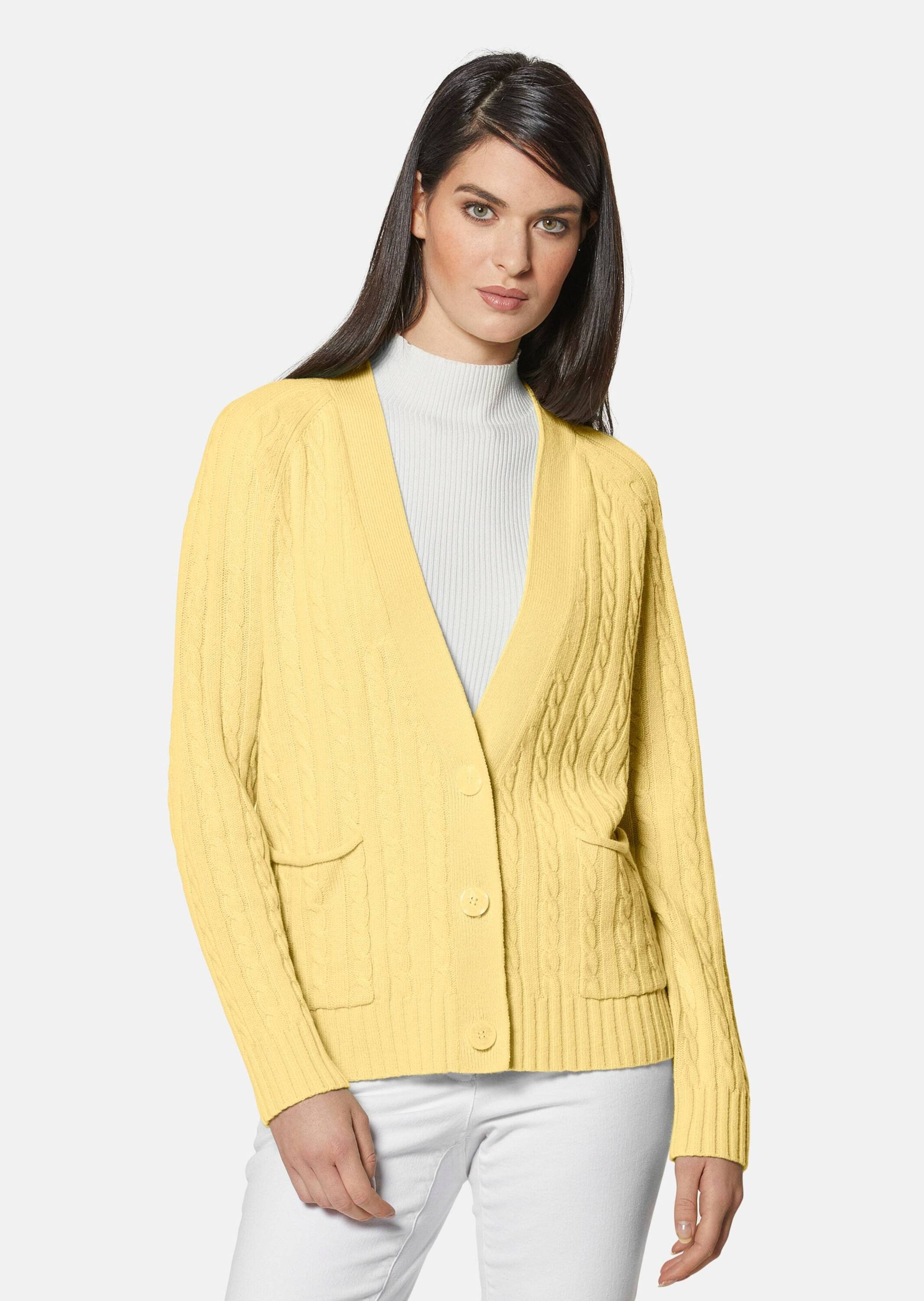 MADELEINE Strickjacke "Strickjacke Strickjacke mit Zopfmuster in angesagten günstig online kaufen