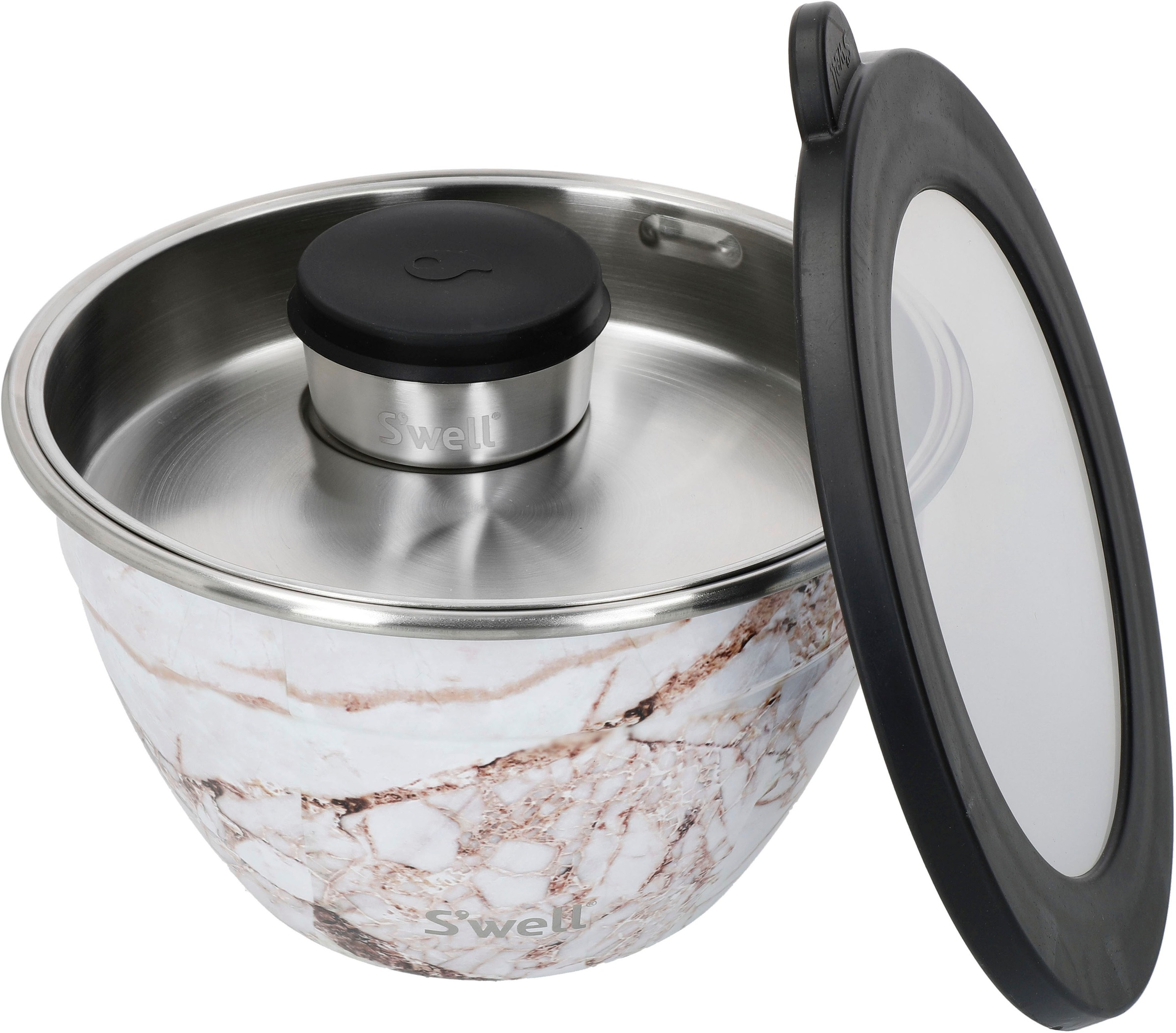 Swell Salatschüssel "Swell Calacatta Gold Salad Bowl Kit, 1.9L" 3 Stk. aus günstig online kaufen