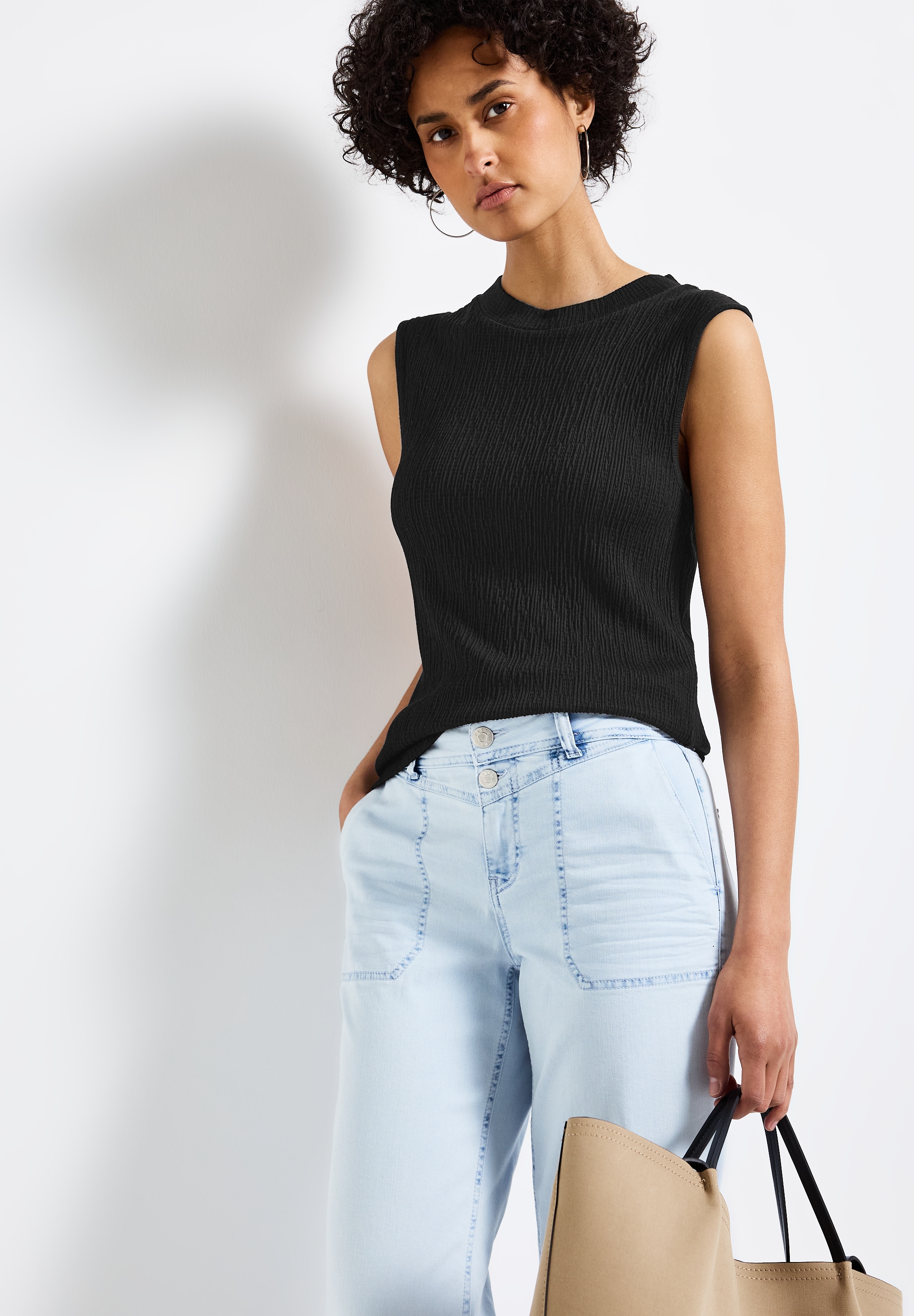 STREET ONE Tanktop, mit Struktur Muster günstig online kaufen