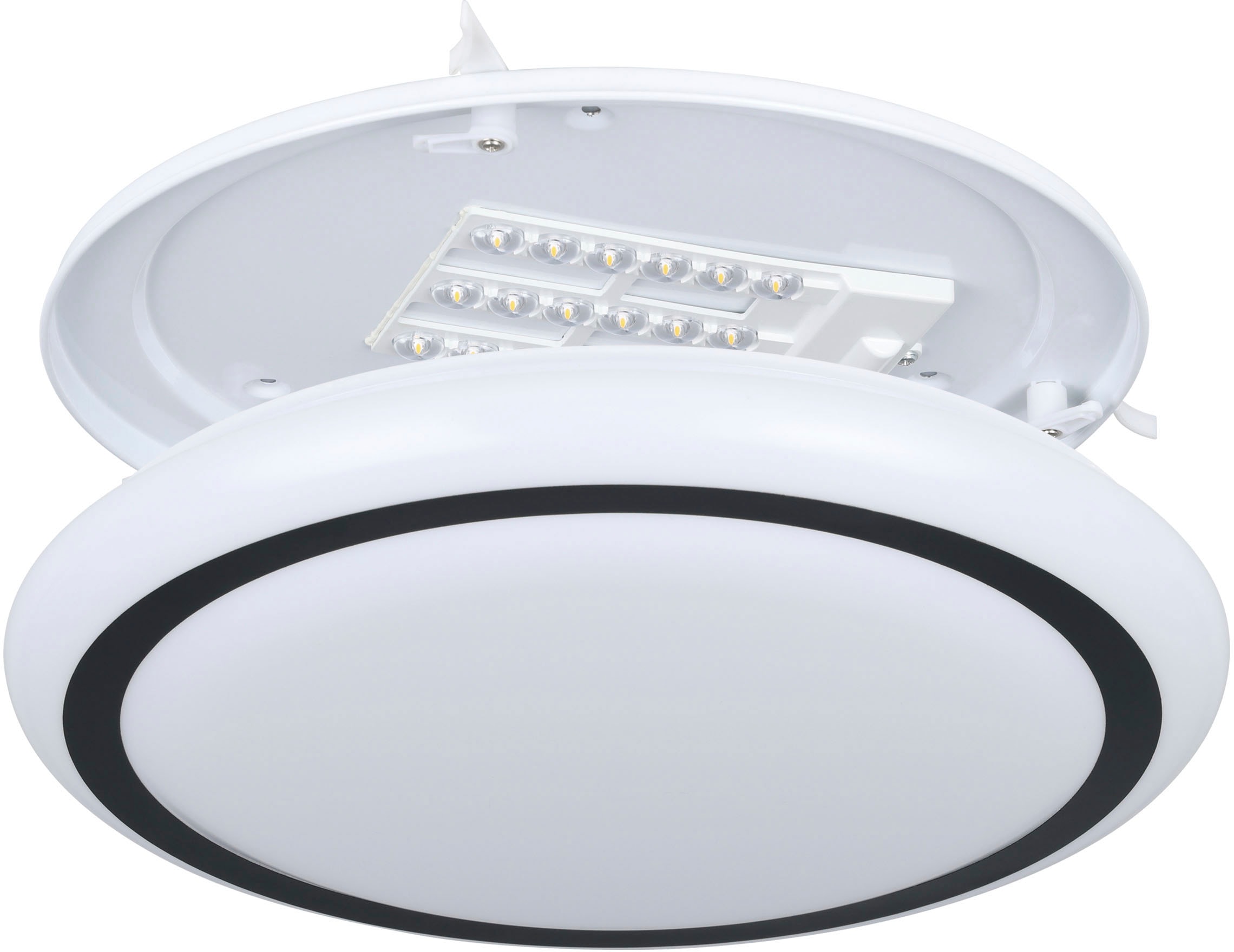 EGLO Deckenleuchte »CAPASSO«, 1 flammig, Leuchtmittel LED-Modul | LED fest integriert, Deckenleuchte in weiß aus Stahl - Warmweiß