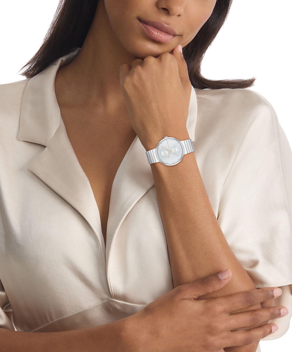 Calvin Klein Multifunktionsuhr »CREATE«, Quarzuhr, Armbanduhr, Damenuhr, Datum, Edelstahlarmband
