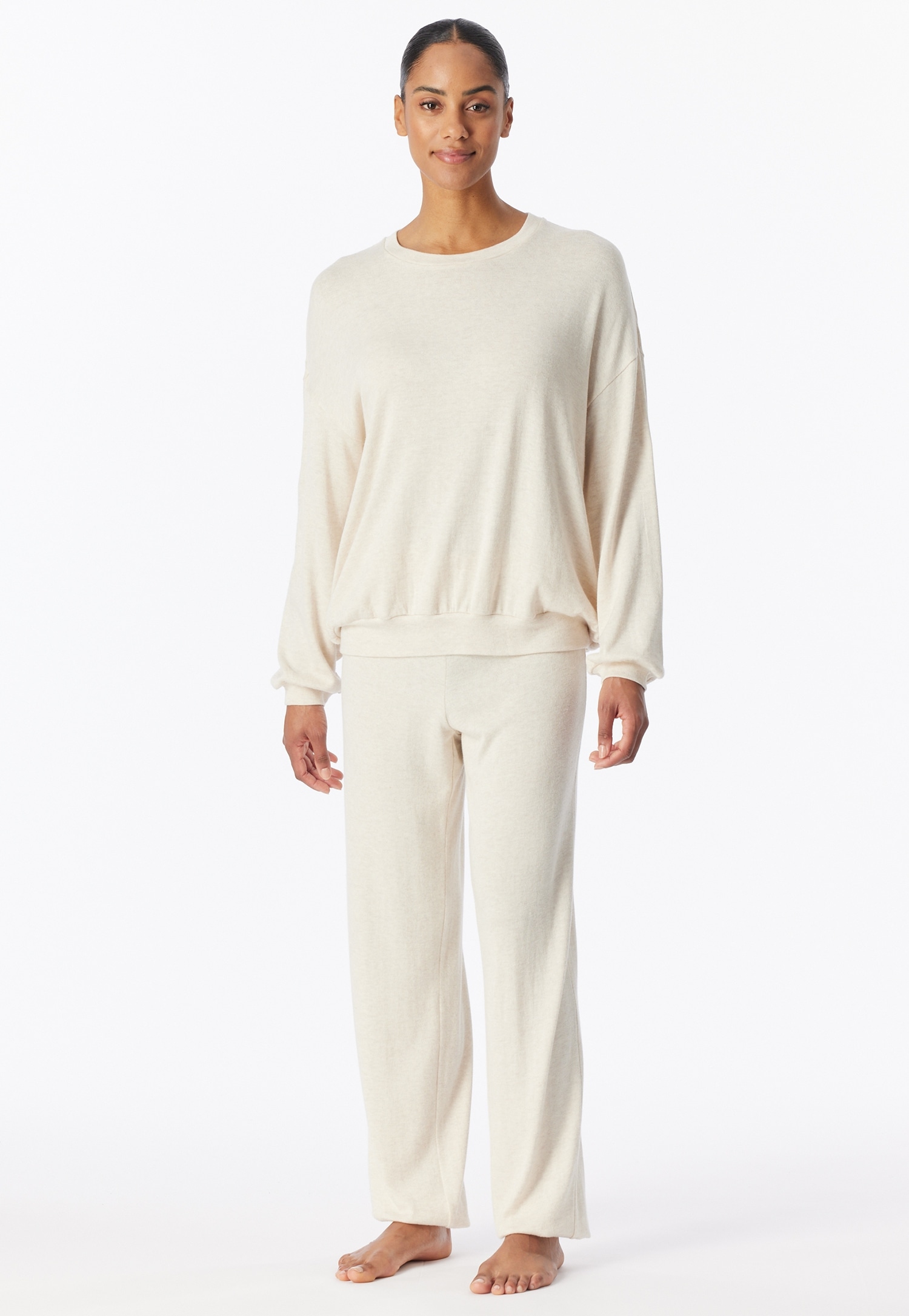 Schiesser Pyjama »Casual Feel« mit überschnittenen Schultern, seitliche Taschen