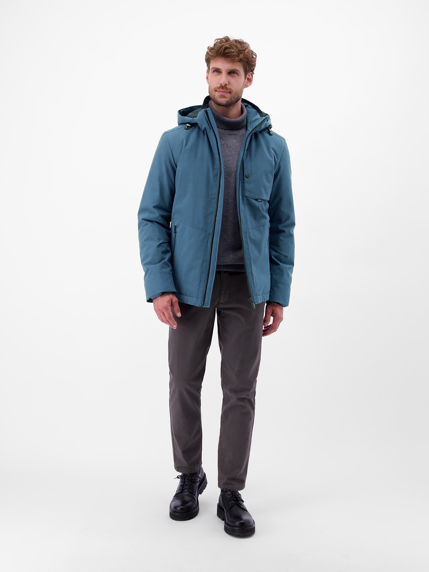 LERROS Blouson »LERROS Herren Blouson in Stukturoptik«, mit Kapuze, Wasser- und windabweisend