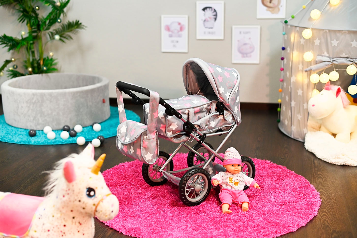 Knorrtoys® Kombi-Puppenwagen »Ruby«, mit Wickeltasche