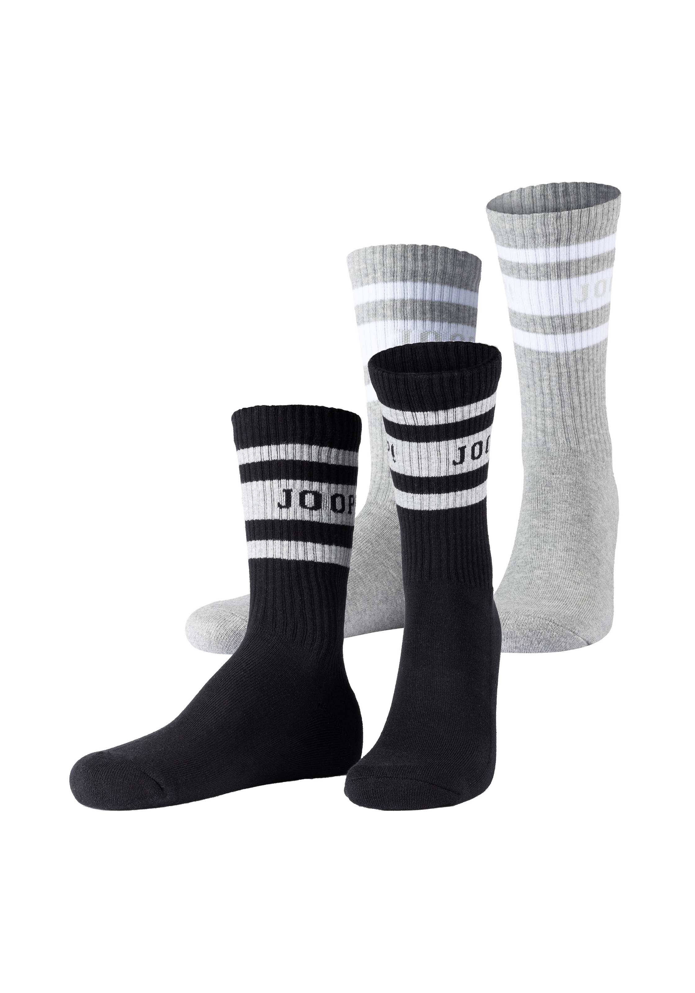 JOOP Langsocken "premium essentials", (2er Pack), am Bund mit Logoschriftzu günstig online kaufen