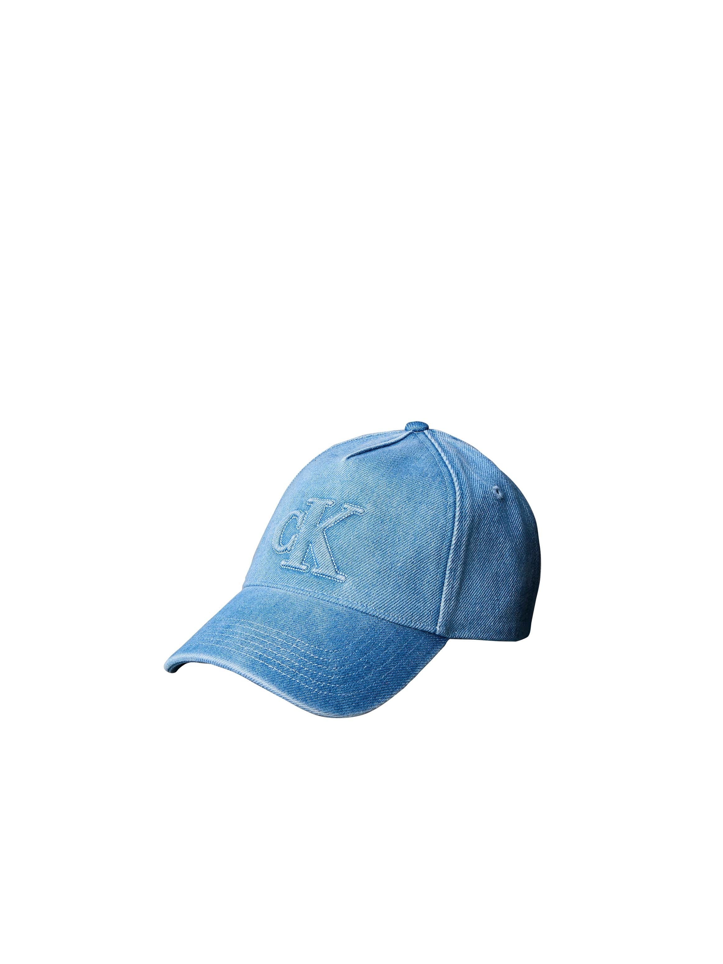 CALVIN KLEIN Damen Baseball Cap "SEASONAL LOGO DENIM CAP", blau, unifarben, Web, Baumwolle, Caps, Regular fit und größenverstellbar