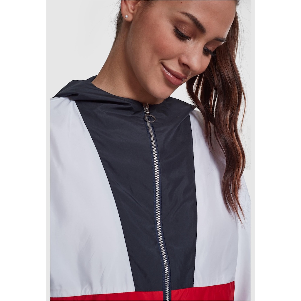 URBAN CLASSICS Anorak »Urban Classics Damen Ladies 3-Tone Oversize Windbreaker«, (1 St.), mit Kapuze