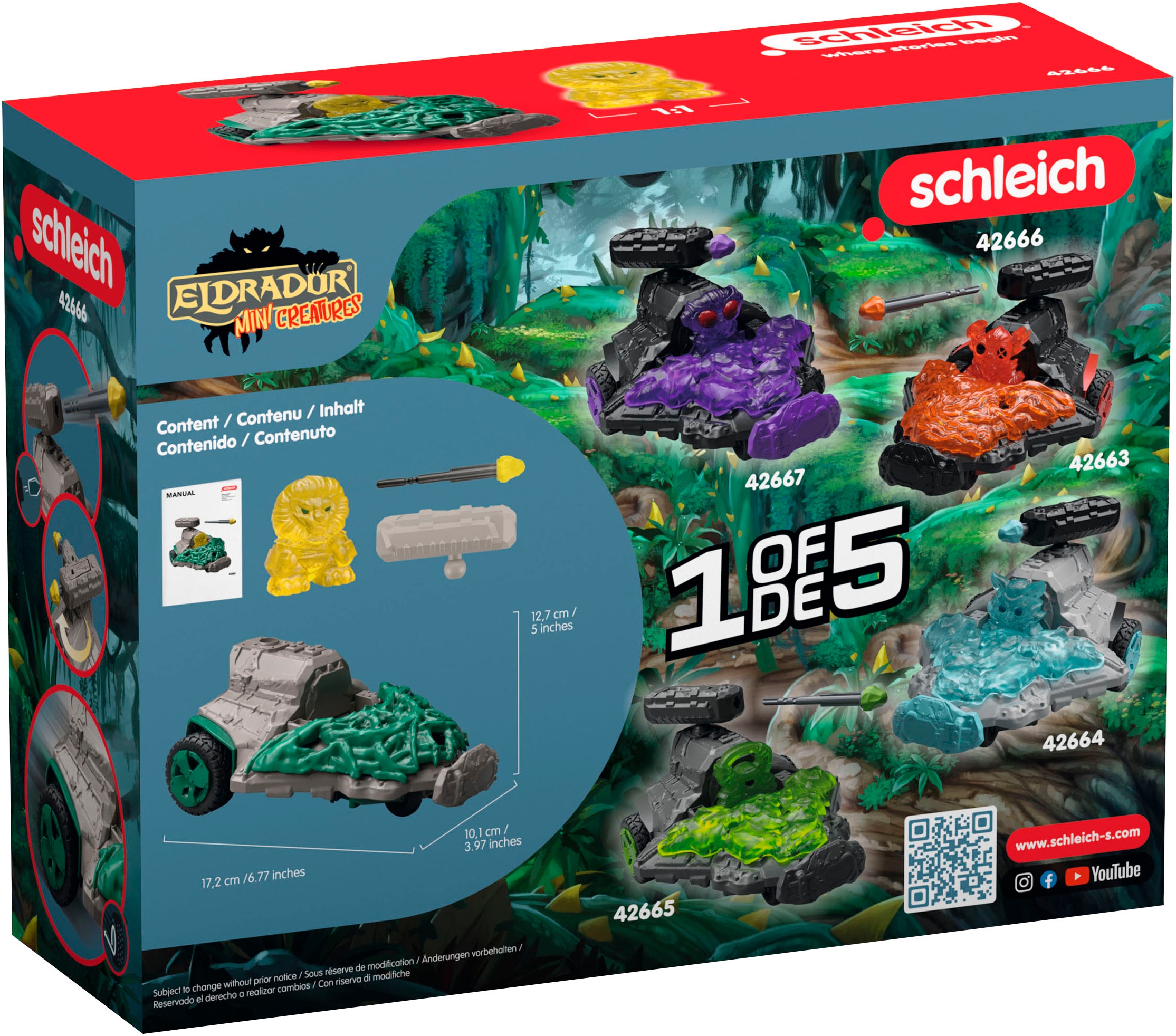 Schleich® Spielzeug-Auto »ELDRADOR® CREATURES, Dschungel Düsenjet Fahrzeug (42666)«, mit Mini Cretaure; Made in Europe