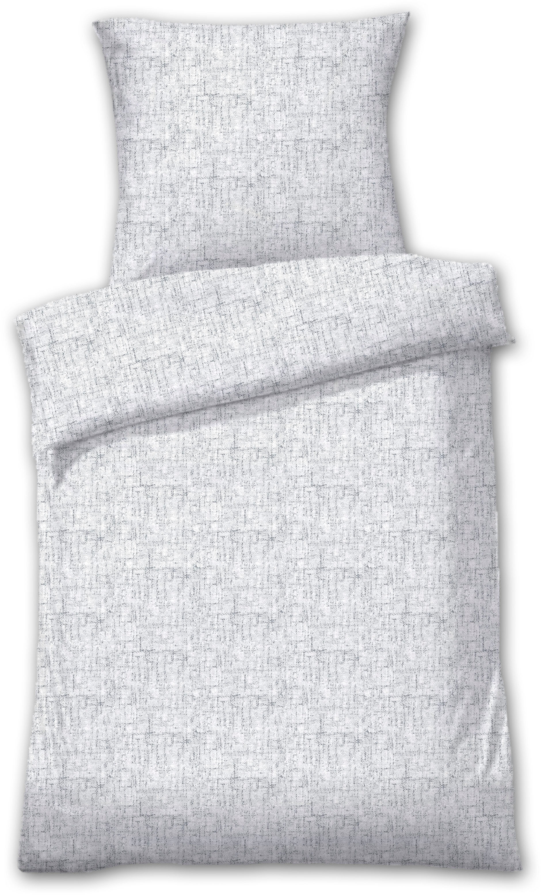 Bettwäsche DYCKHOFF, grau, Frottee, Obermaterial: 75% Baumwolle, 25% Polyester, Bettwäsche, "Tessa", aus Weichfrottier