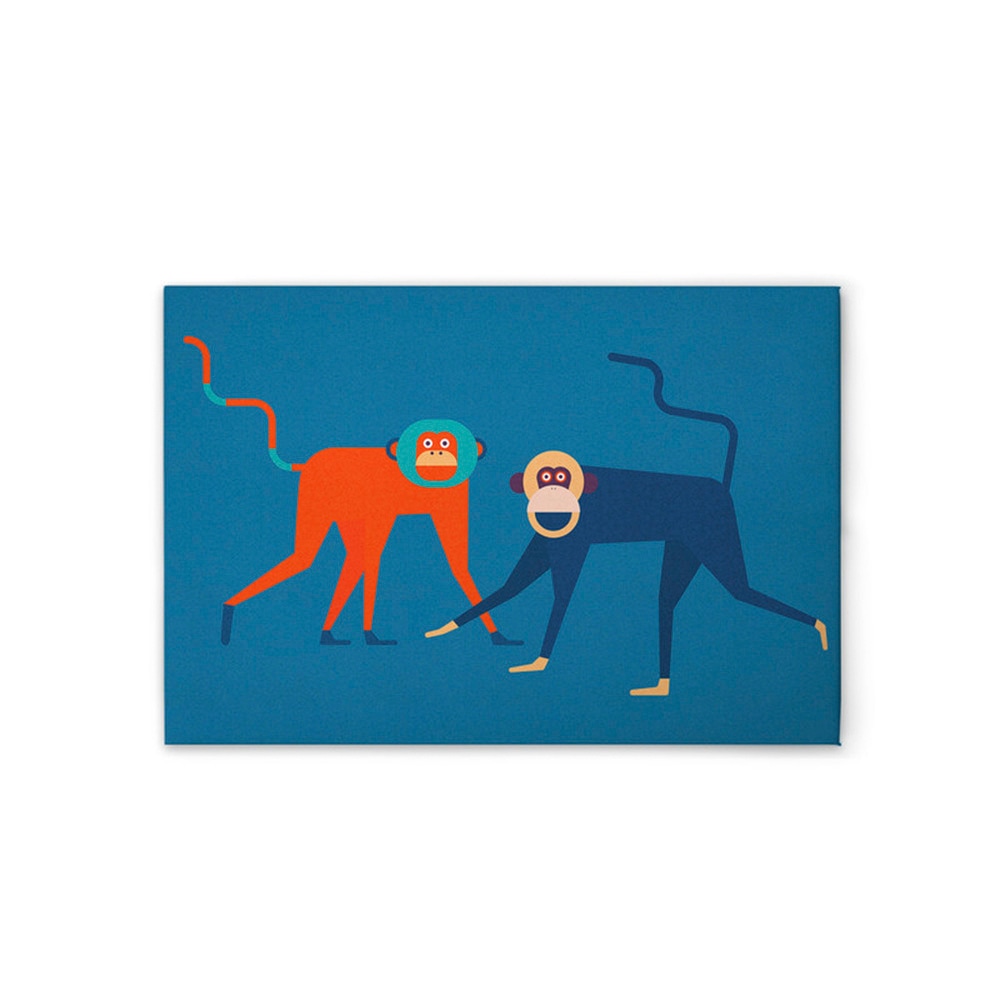 A.S. Création Leinwandbild "Monkey Business 2 - Wandbild Blau Orange Keilra günstig online kaufen