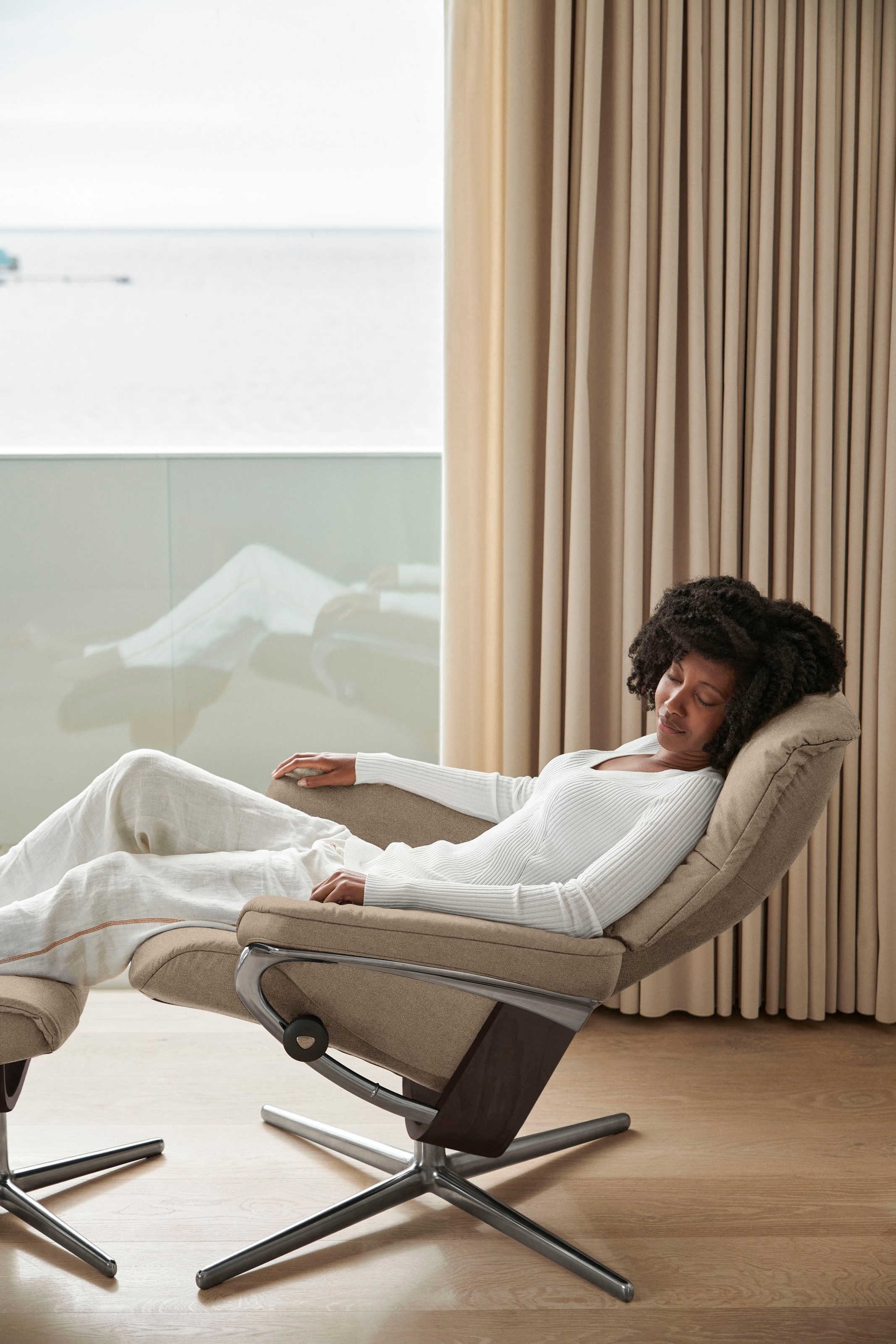 Stressless® Relaxsessel »Mayfair«, mit Cross Base, Größe S, M & L, Holzakzent Wenge
