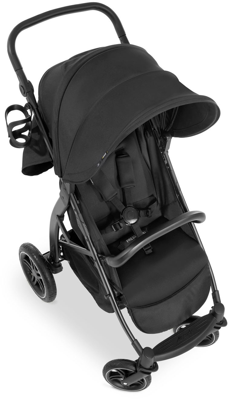 Hauck Kinder-Buggy »Rapid 4D Air, black«, mit verlängerbarem 3-Zonen Verdeck