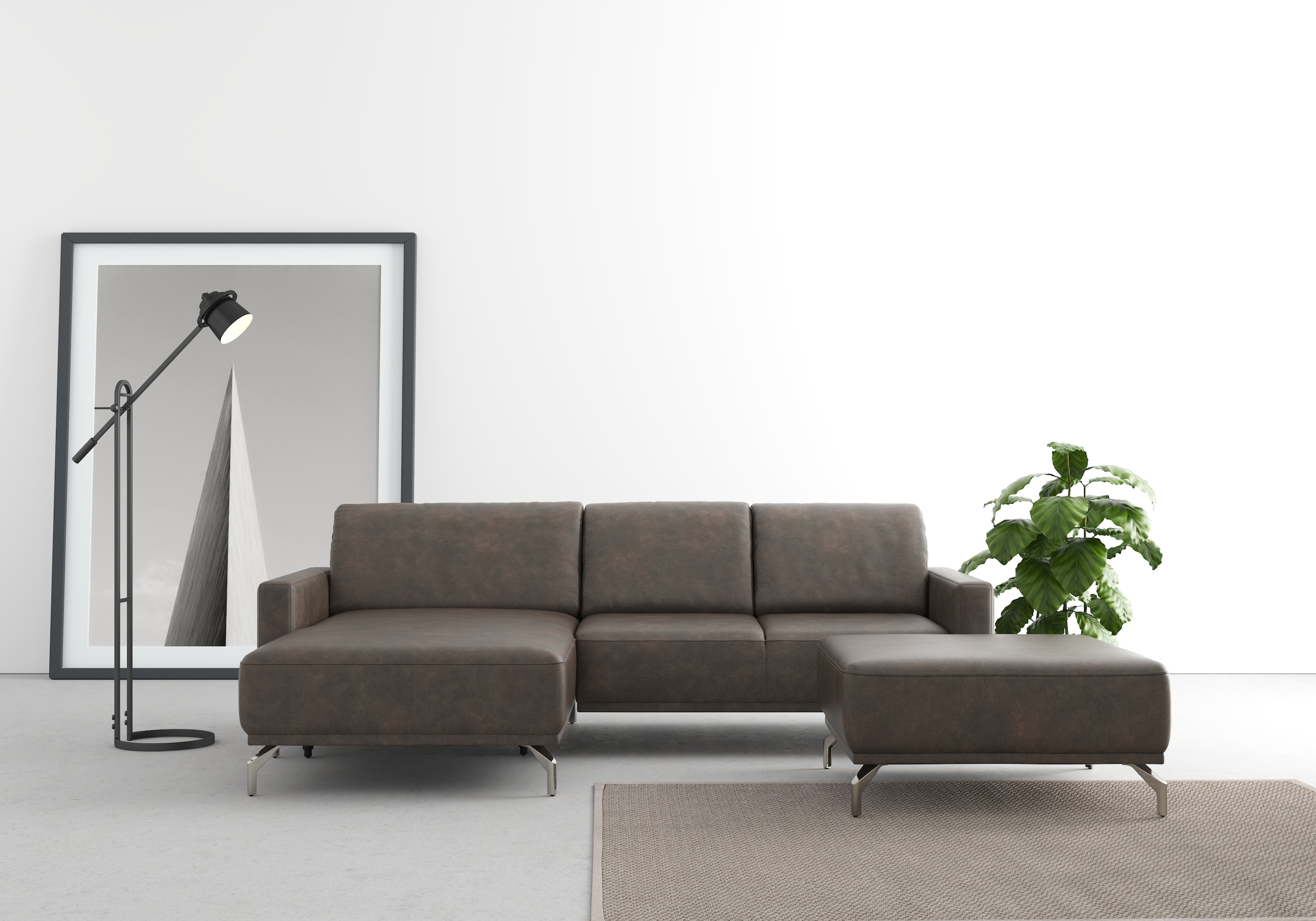 sit&more Ecksofa "Bailando L-Form", wahlweise mit Kopfteilverstellung und V günstig online kaufen