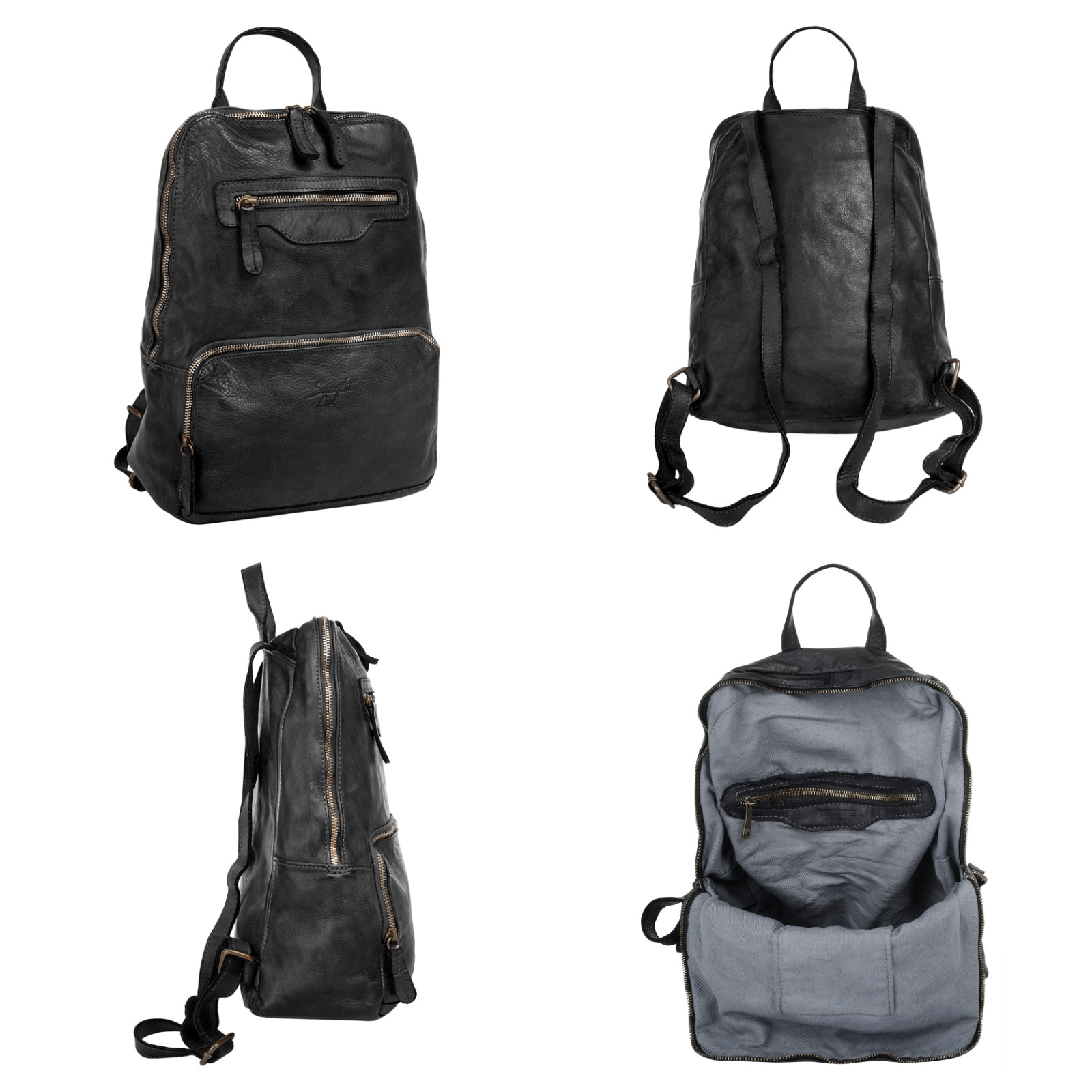 Samantha Look Cityrucksack, echt Leder, Made in Italy