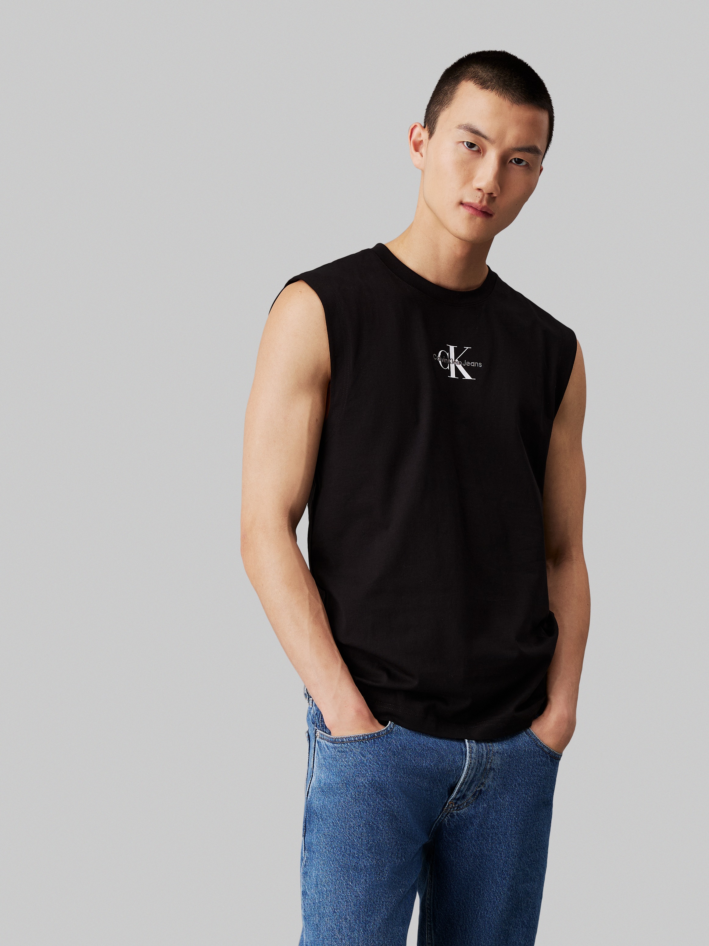 Calvin Klein Jeans T-Shirt "MONOLOGO SLEEVELESS TEE" mit Markenlabel günstig online kaufen