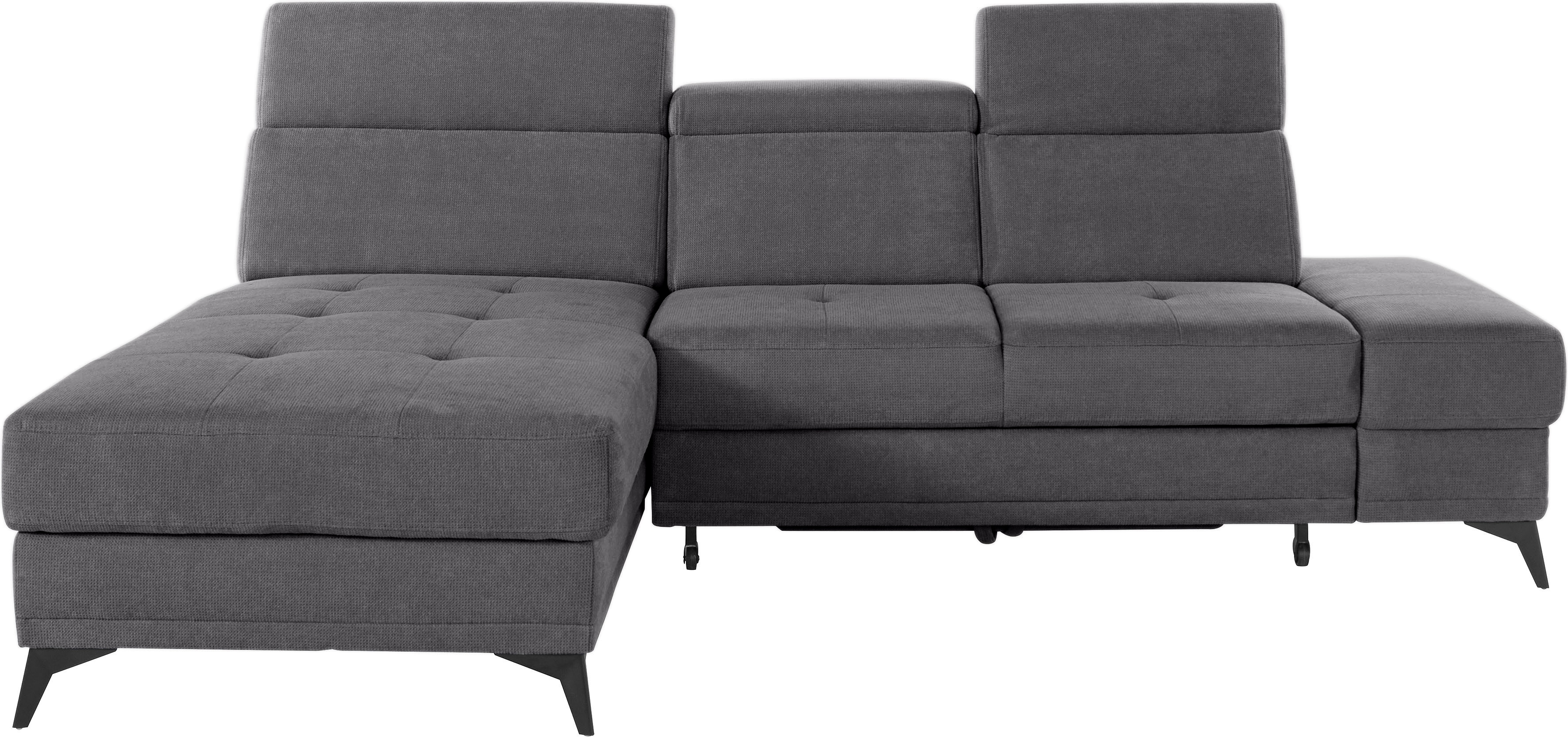 OTTO home Ecksofa "Cardiz L-Form" inkl.Kopfteilverstellung und Federkern wahlweise mit Schlaffunktion