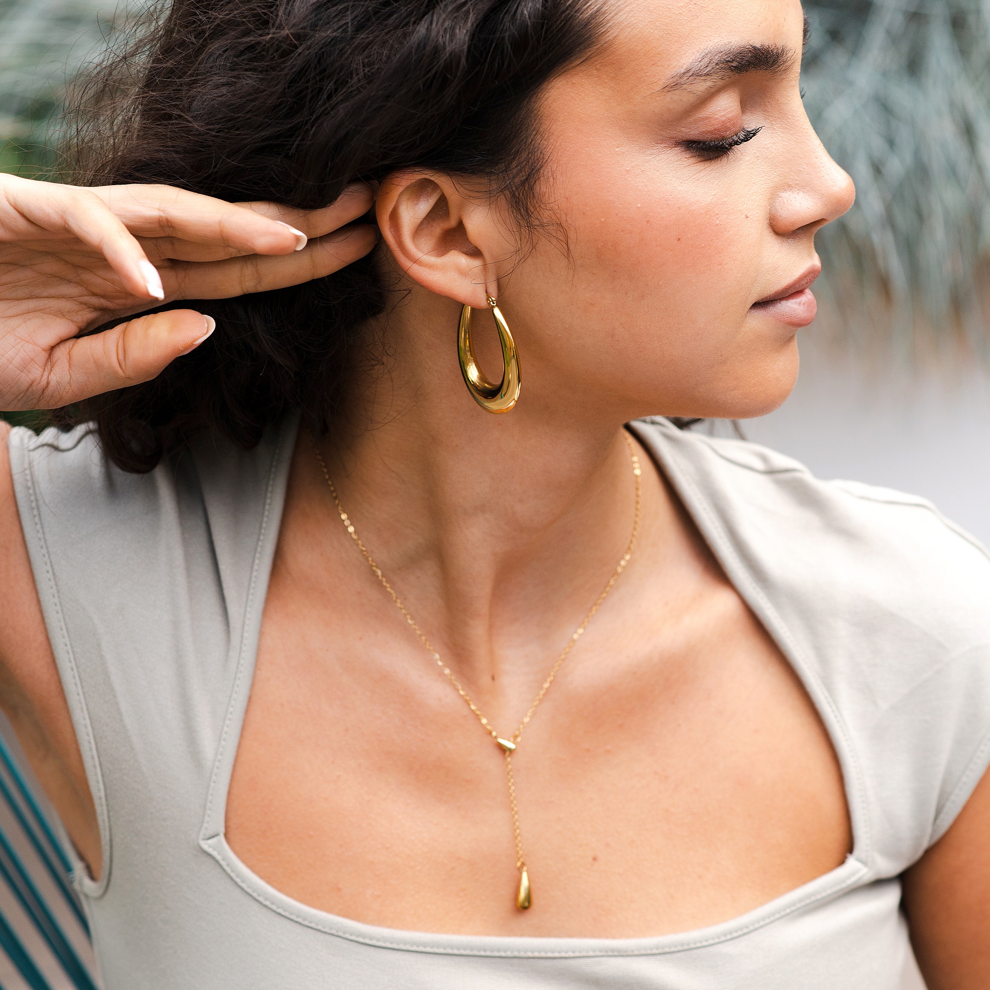 Adelia´s Paar Creolen "Ohrringe – Creole aus Edelstahl" Ideal als Geschenk für besondere Anlässe
