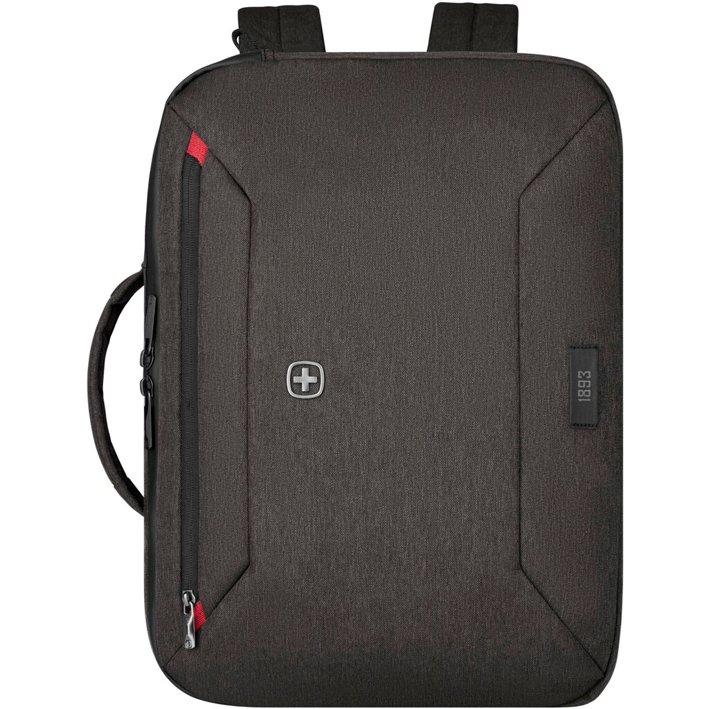 Wenger Laptoptasche »Commute, grau«, mit 16-Zoll Laptopfach, auch als Rucksack tragbar