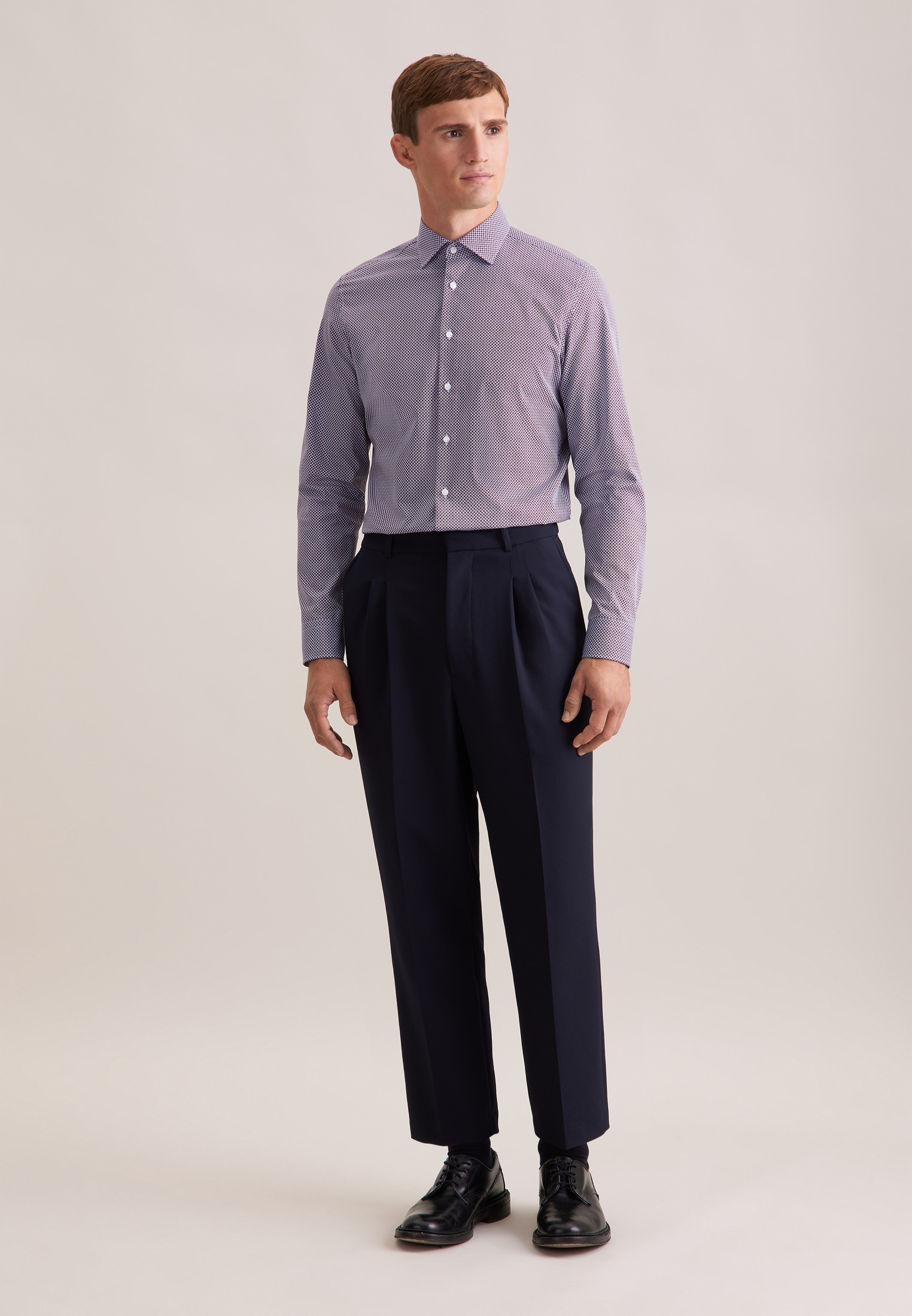 seidensticker Businesshemd »Schwarze Rose« Slim 1/1 Kentkragen Geometrische Muster