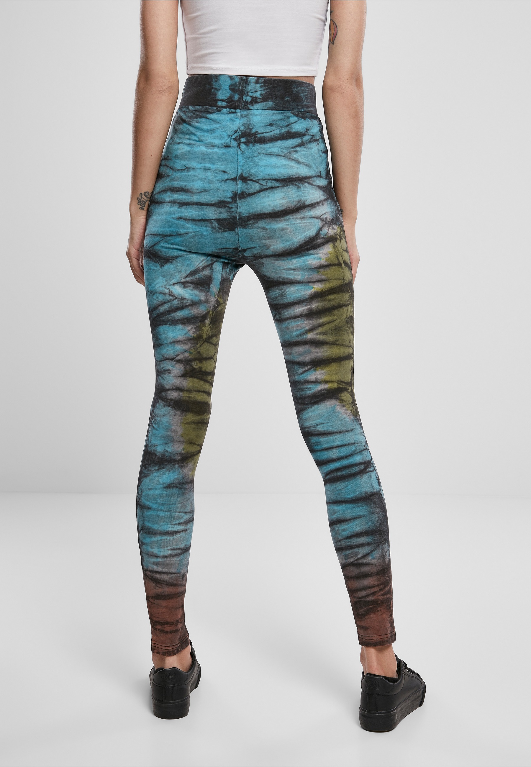 URBAN CLASSICS Leggings »Urban Classics Damen Ladies Cotton Tie Dye High Waist Leggings«