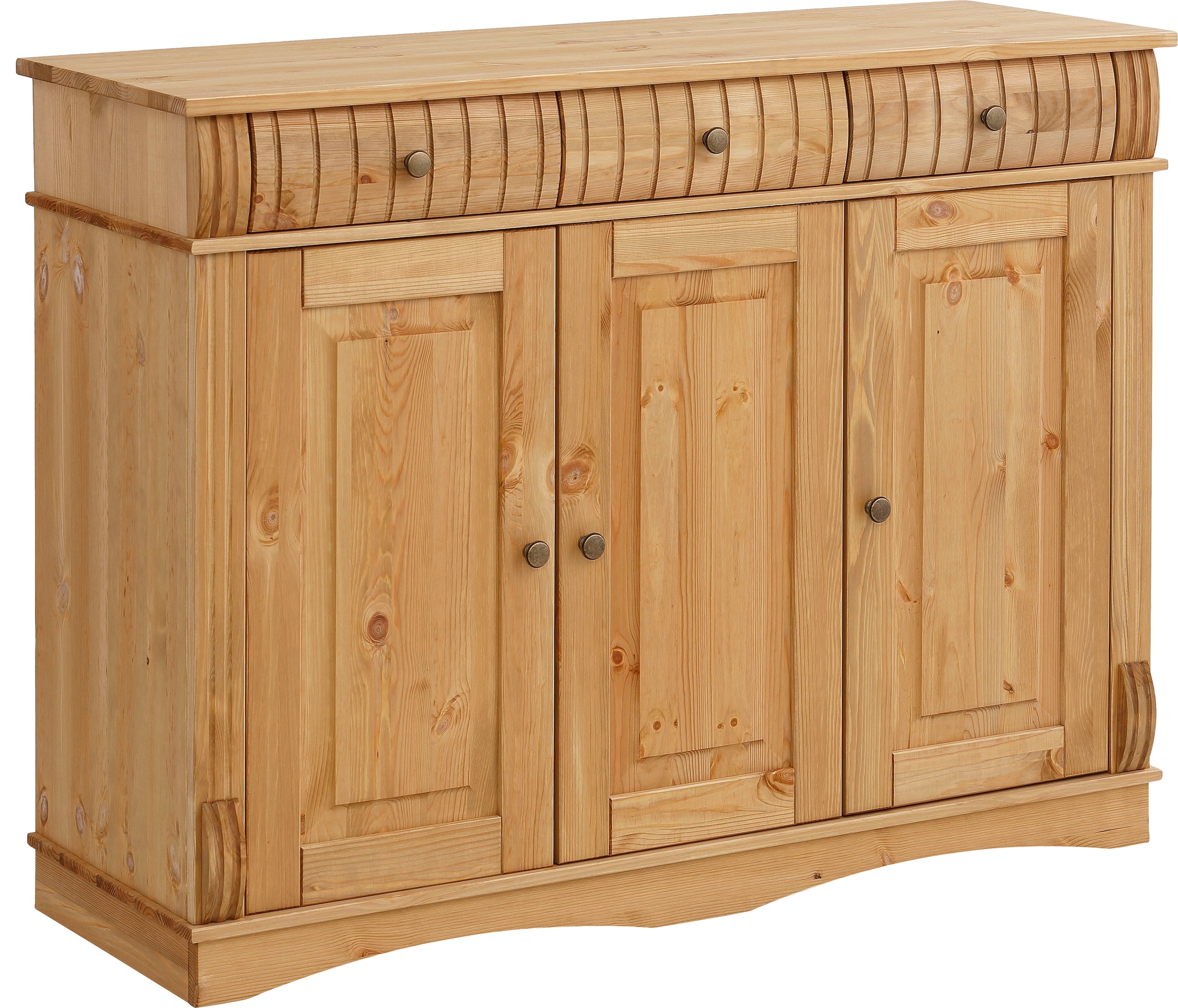 Home affaire Sideboard "Teresa", (Maße (B/T/H): 118/40/90 cm), Kommode, 3-t günstig online kaufen
