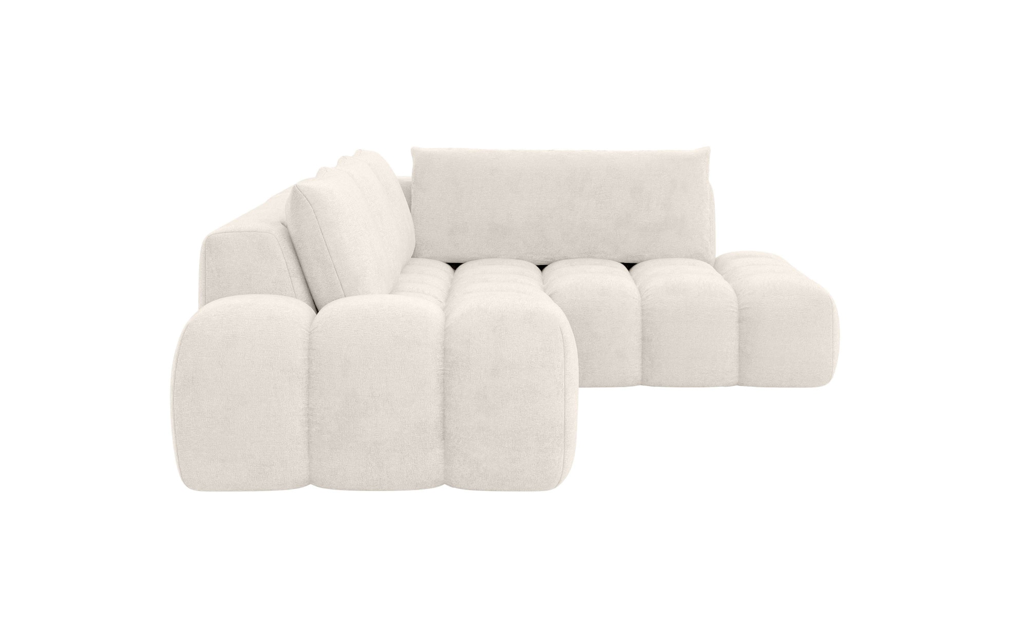 INOSIGN Ecksofa »AZITA klein, L-Form, elegant und bequem Designsofa«, lose Rückenkissen, traumhafte Steppung, Maße B/T/H: 296/176,5/89 cm
