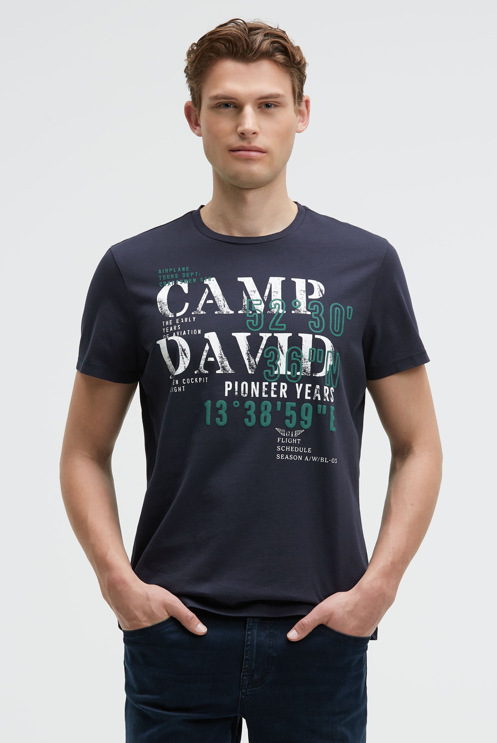CAMP DAVID Rundhalsshirt, aus Baumwolle günstig online kaufen