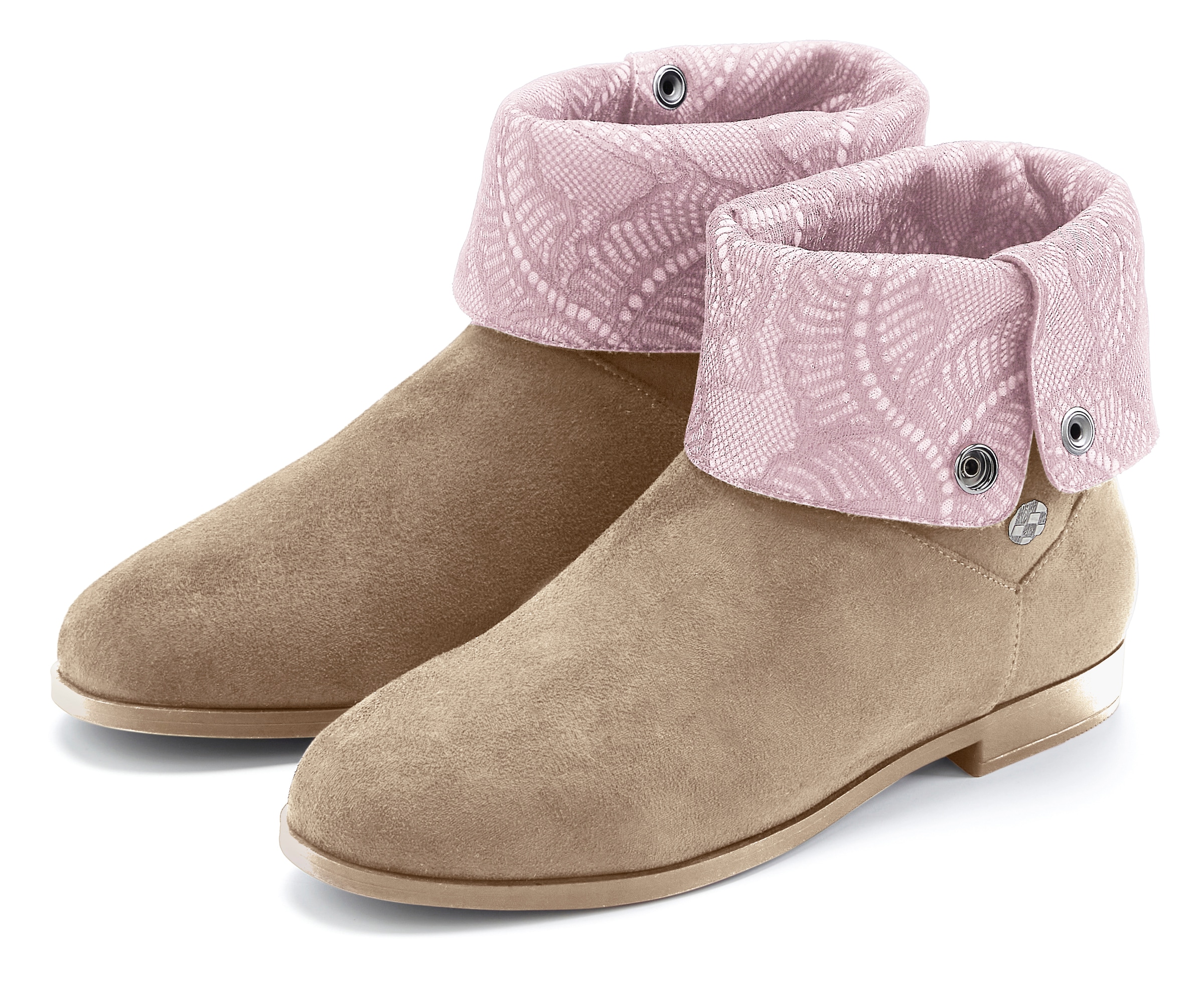 LASCANA Stiefelette  mit Knöpfen zum individuellen Verstellen VEGAN