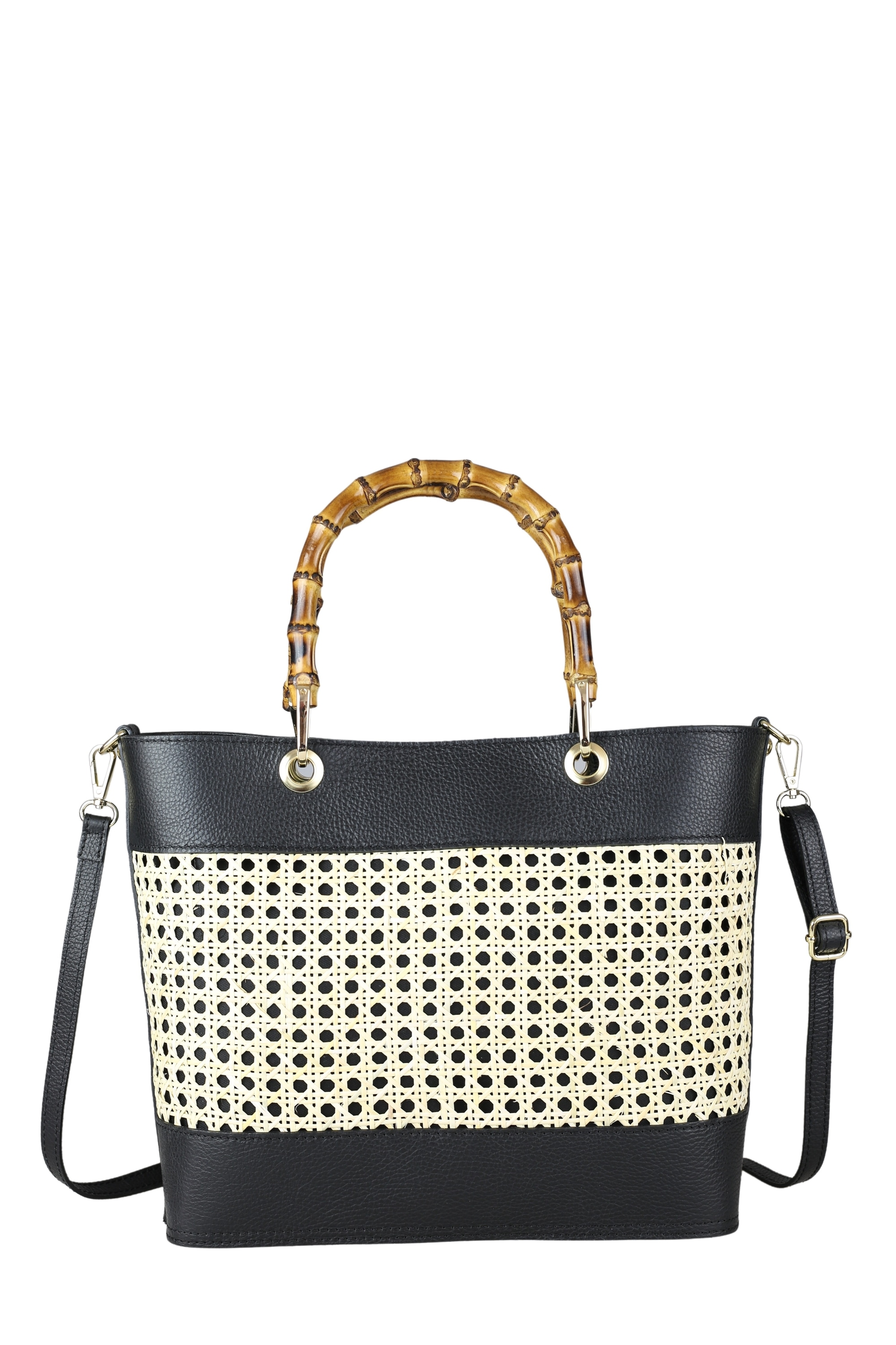 COLLEZIONE ALESSANDRO Schultertasche »Havanna«, aus Rindsleder, mit echtem Bast