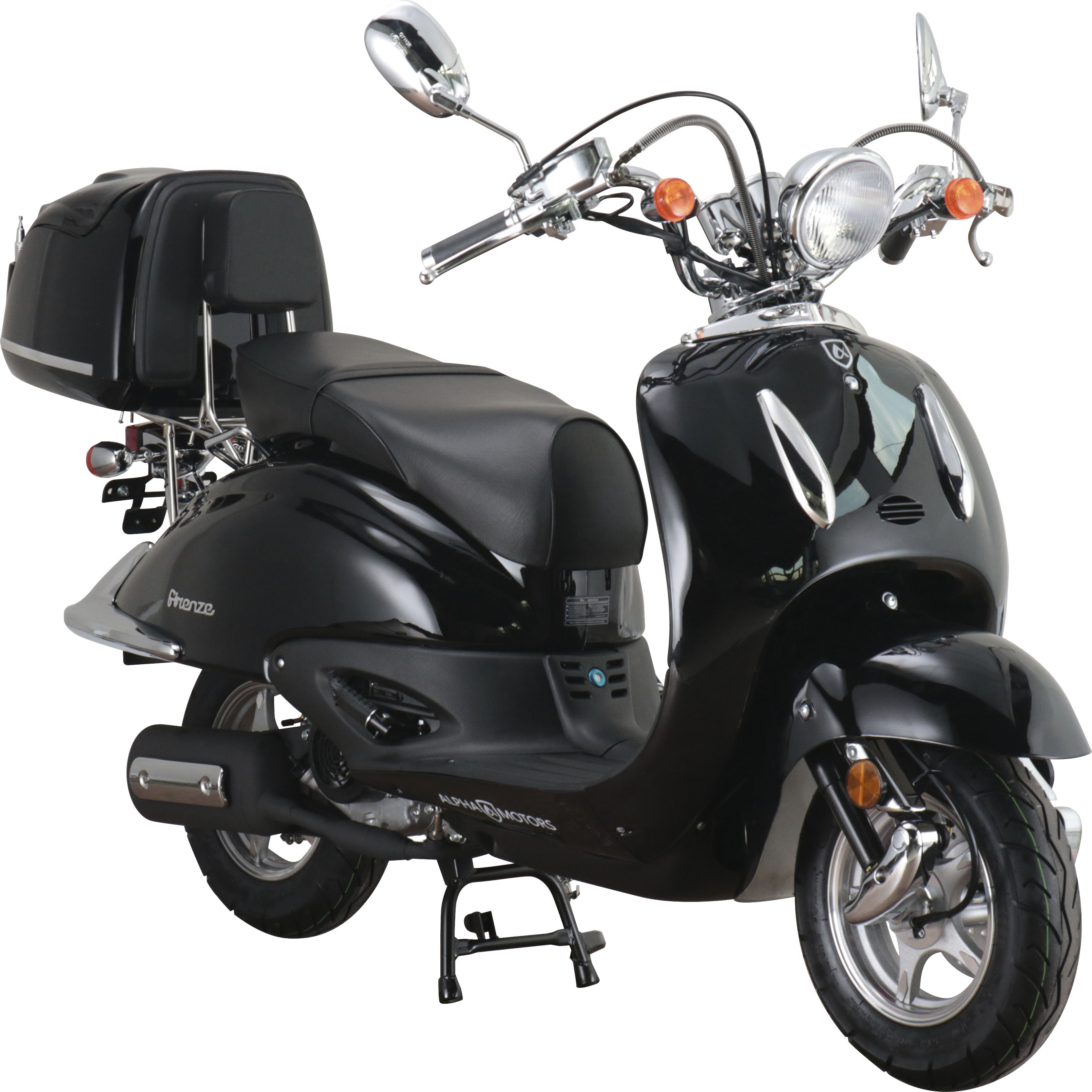 Alpha Motors Motorroller "Retro Firenze" 125 cm³ 85 km/h Euro 5+ 8,29 Spar-Set, mit Topcase, mit Lenkerschloss